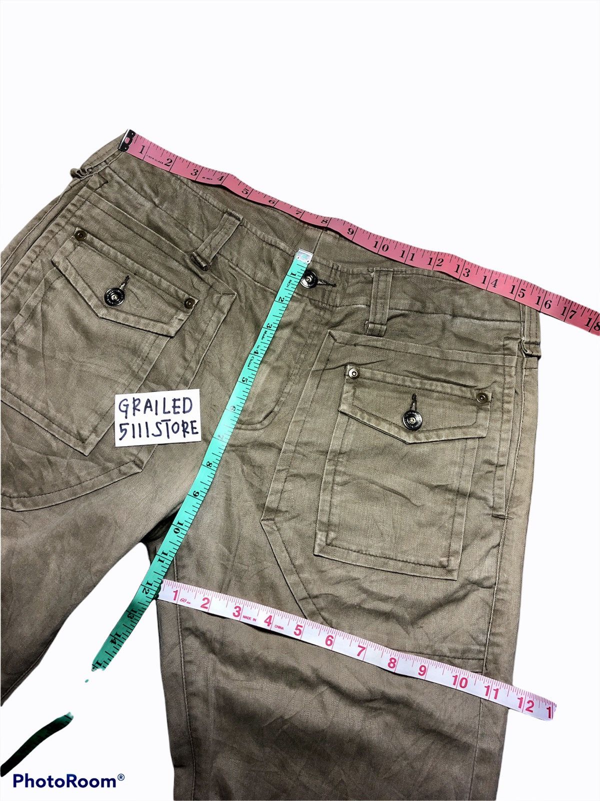 Vintage FLARED SUN FADED GREEN BUSHPANT Size US 31 - 6 Thumbnail