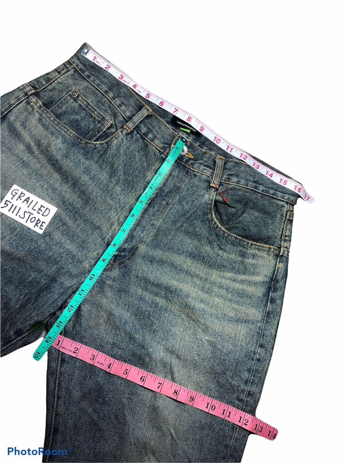 Japanese Brand Balance Wear Design Distressed Painted Denim Size US 32 / EU 48 - 8 Thumbnail
