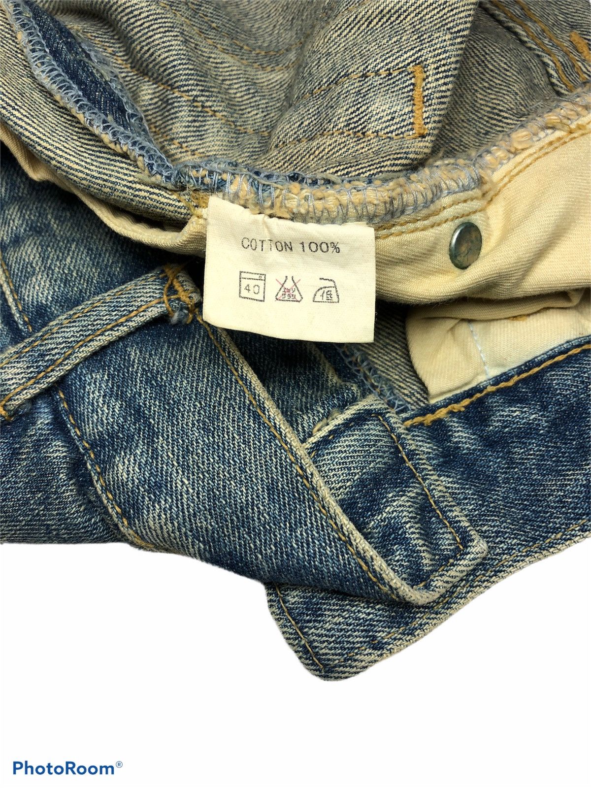 Japanese Brand Balance Wear Design Distressed Painted Denim Size US 32 / EU 48 - 6 Thumbnail
