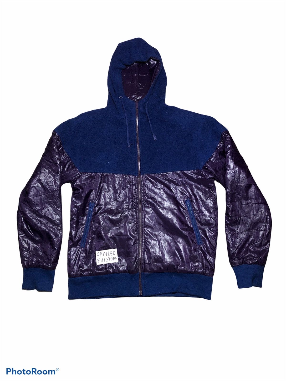 Japanese Brand Reversible Fleece Hooded Zipper by Flash Report Size US L / EU 52-54 / 3 - 2 Thumbnail