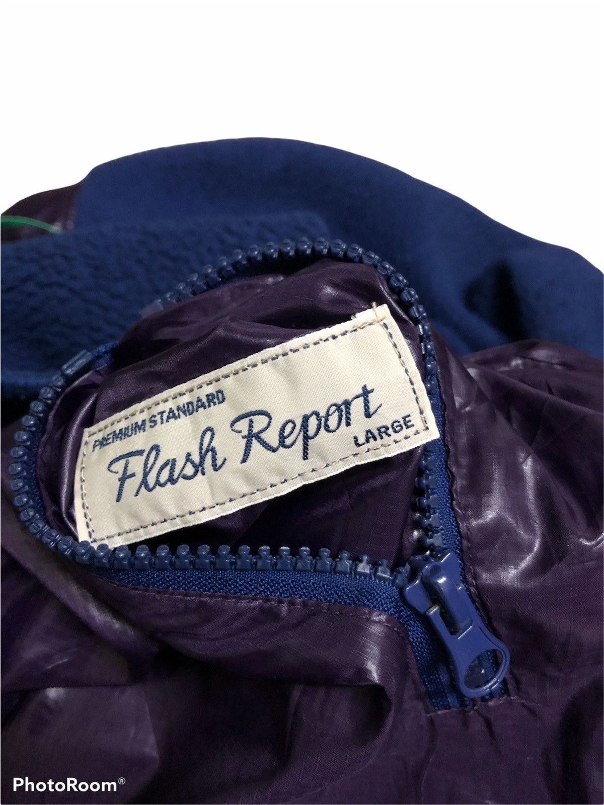 Japanese Brand Reversible Fleece Hooded Zipper by Flash Report Size US L / EU 52-54 / 3 - 5 Thumbnail