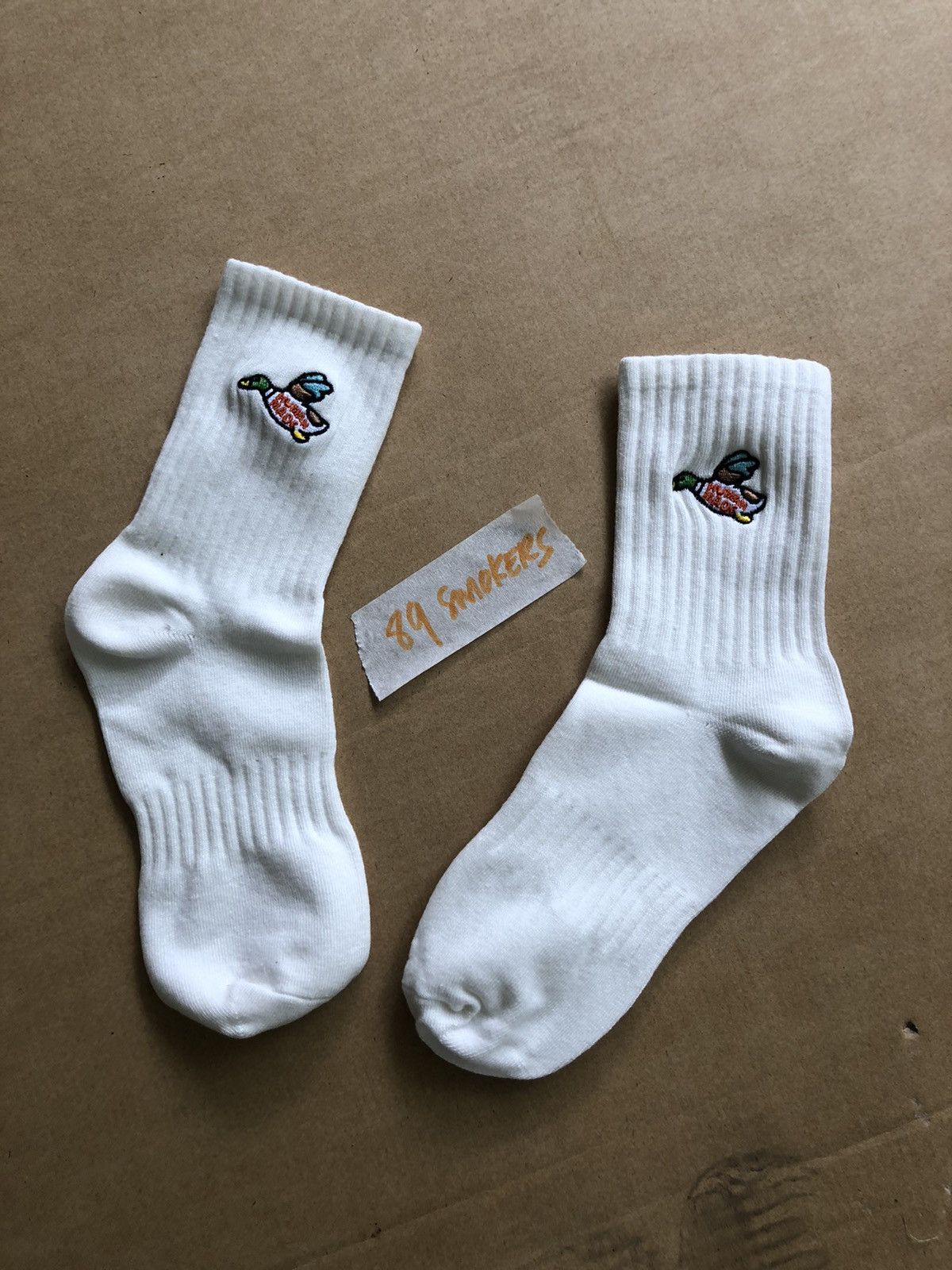 Human Made Human made white duck pile socks | Grailed