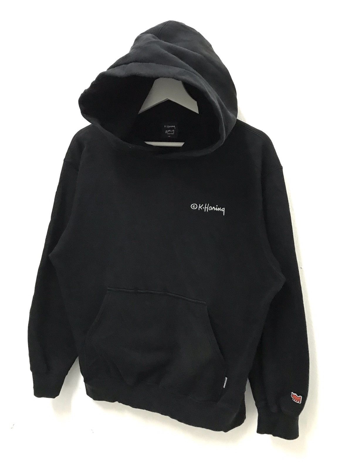 Keith Haring × Vintage 💥 KEITH HARING ART DANCING HOODIE SWEATER Size US M / EU 48-50 / 2 - 3 Thumbnail