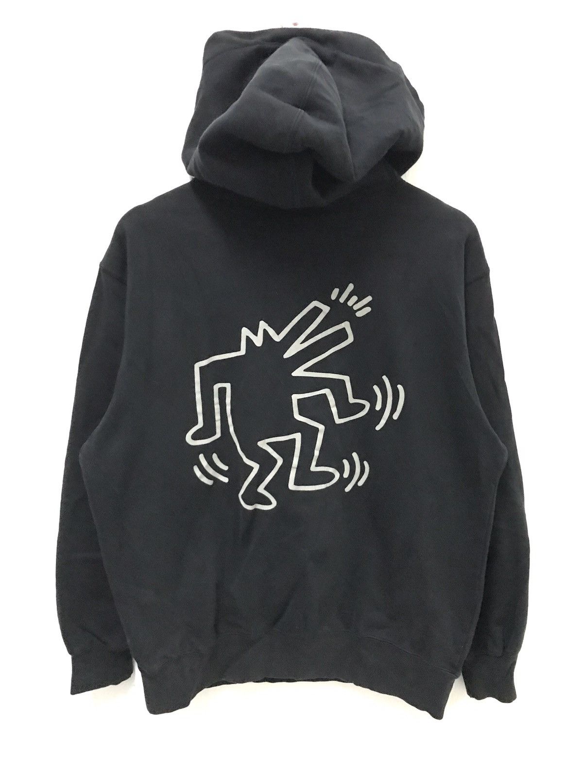 Keith Haring × Vintage 💥 KEITH HARING ART DANCING HOODIE SWEATER Size US M / EU 48-50 / 2 - 1 Thumbnail