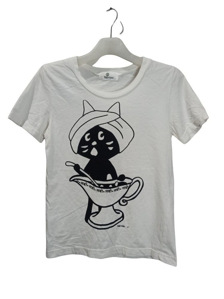Designer Ne-Net Miyake Design Studio Hindi Writing Art T-Shirt Size US XS / EU 42 / 0 - 1 Thumbnail