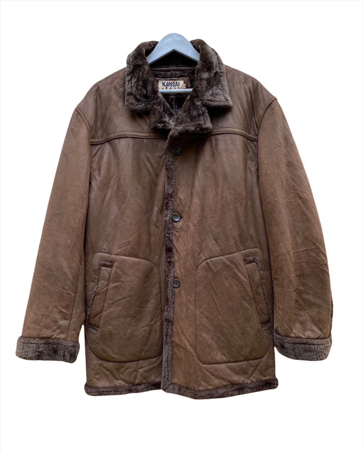 Japanese Brand × Kansai Yamamoto Kansai jeans shearling fur jackets Size US XL / EU 56 / 4 - 1 Thumbnail