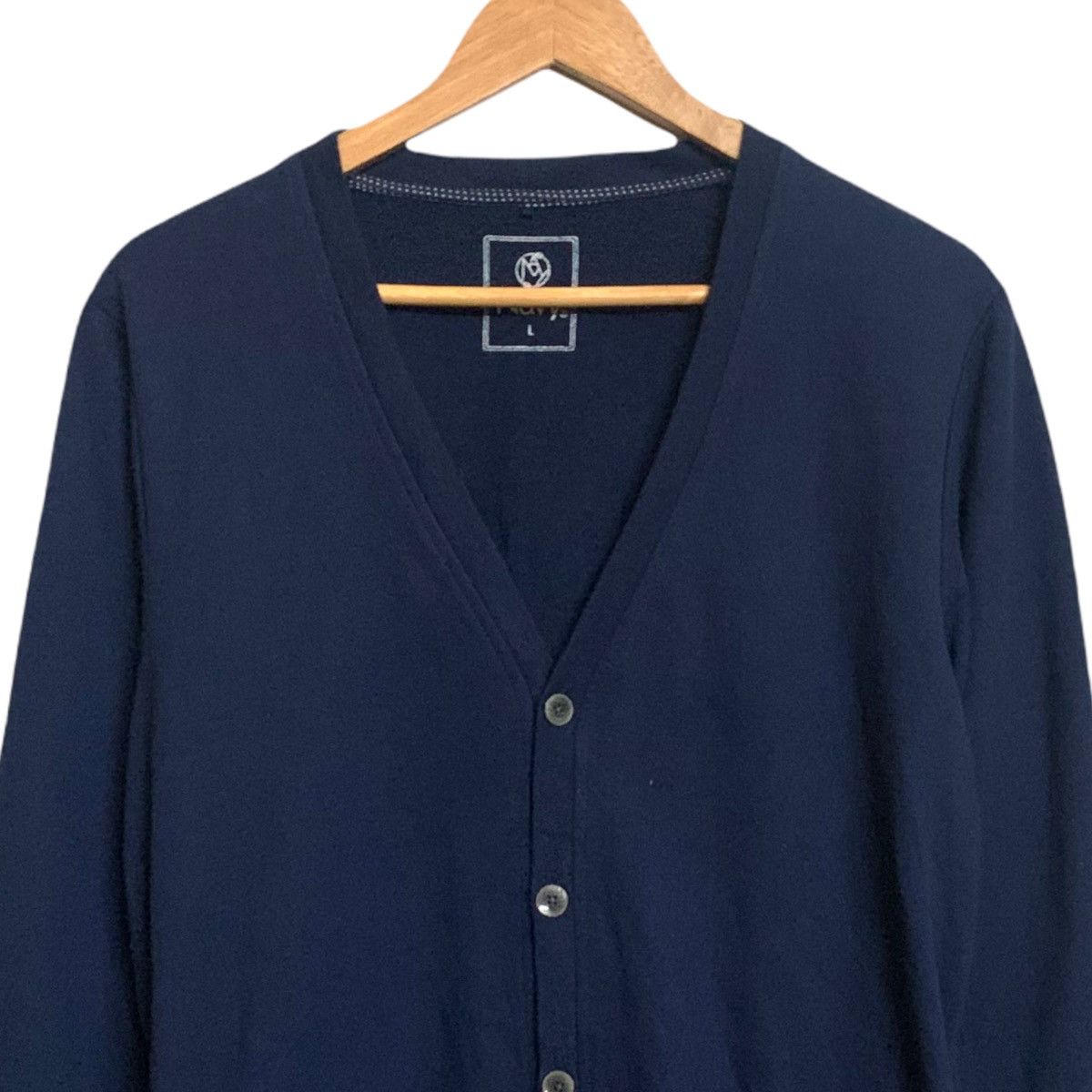 Japanese Brand Navy Produce Indigo Blue Cardigan Sweater Size US L / EU 52-54 / 3 - 2 Thumbnail