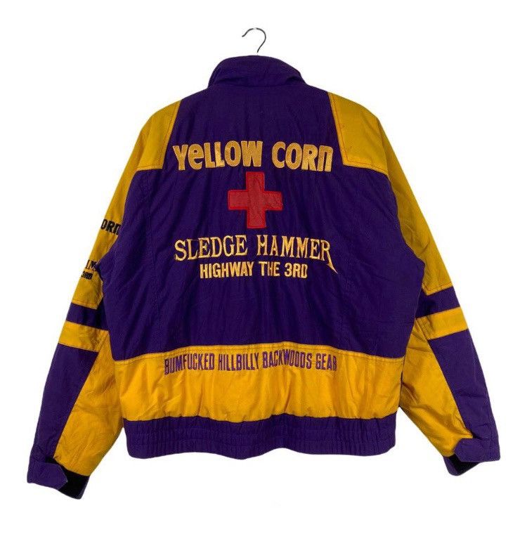YELLOW CORN SLEDGE HAMMER ジャケット Lサイズ Vintage Yellow Corn Motorsports Sledge Hammer Leather Jacket
