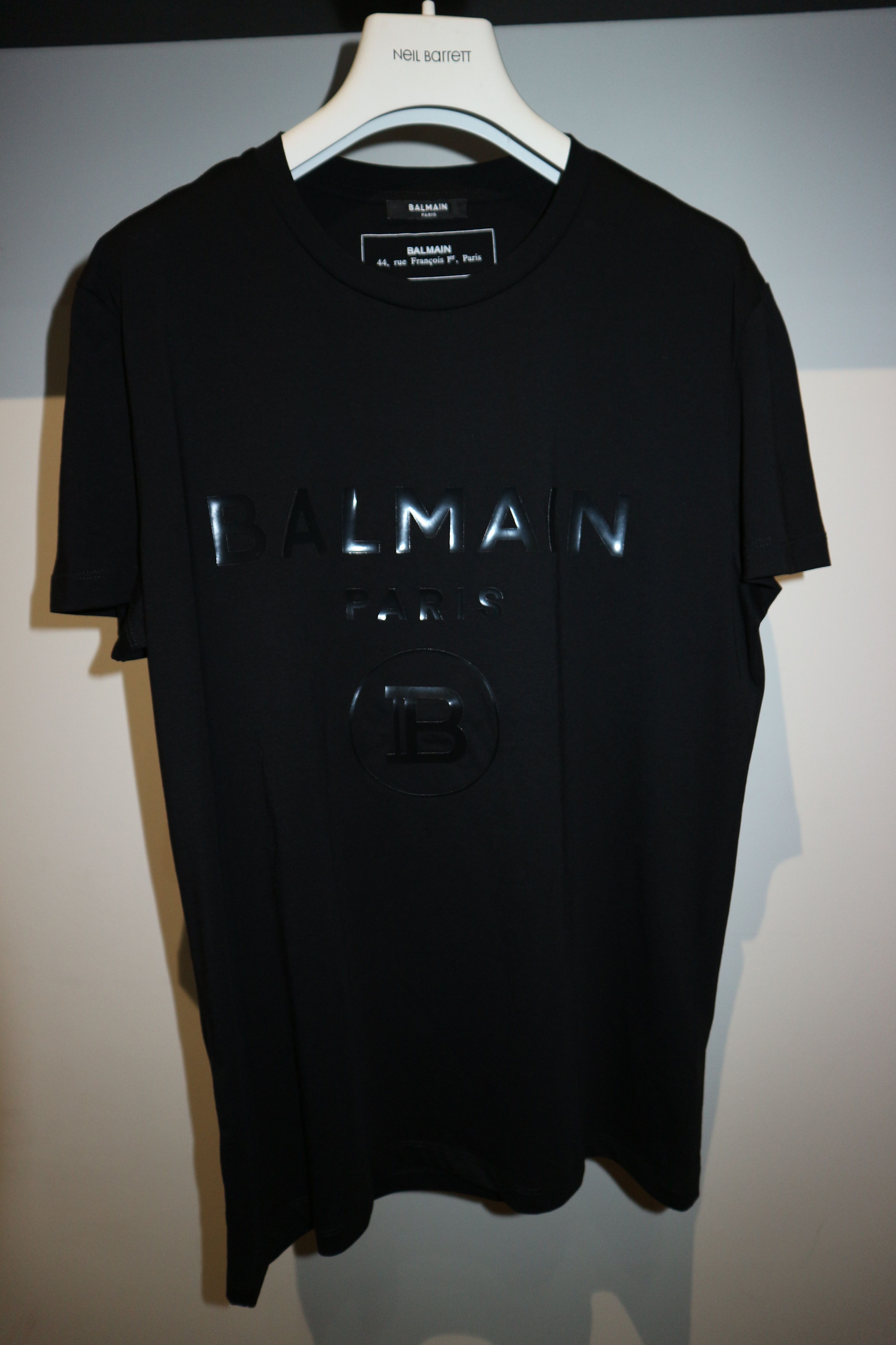 image of Balmain 3D Logo Print T-Shirt in Black, Men's (Size Small)