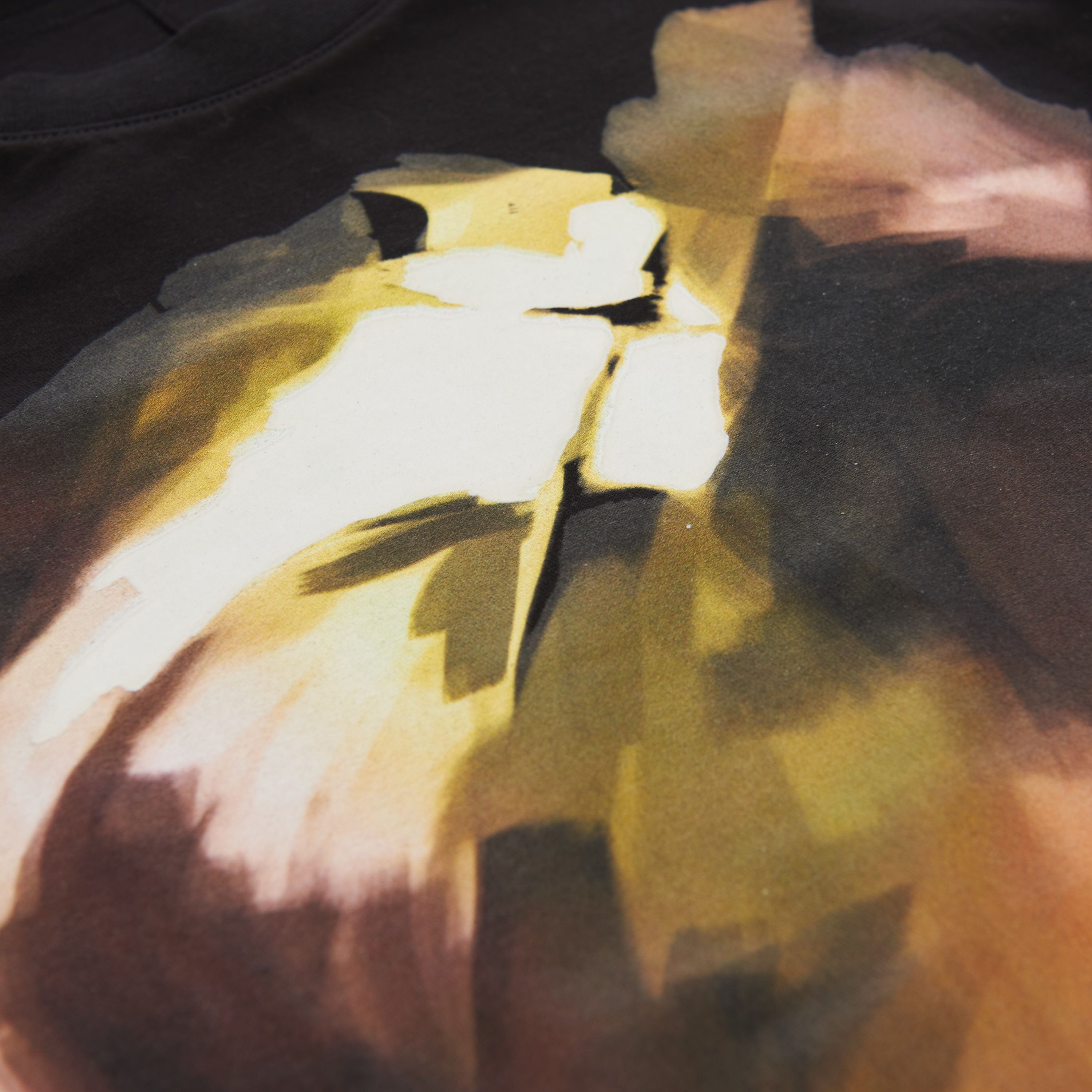 Givenchy Black Cotton Colombian Fit Abstract Paint Tshirt Size US S / EU 44-46 / 1 - 8 Thumbnail