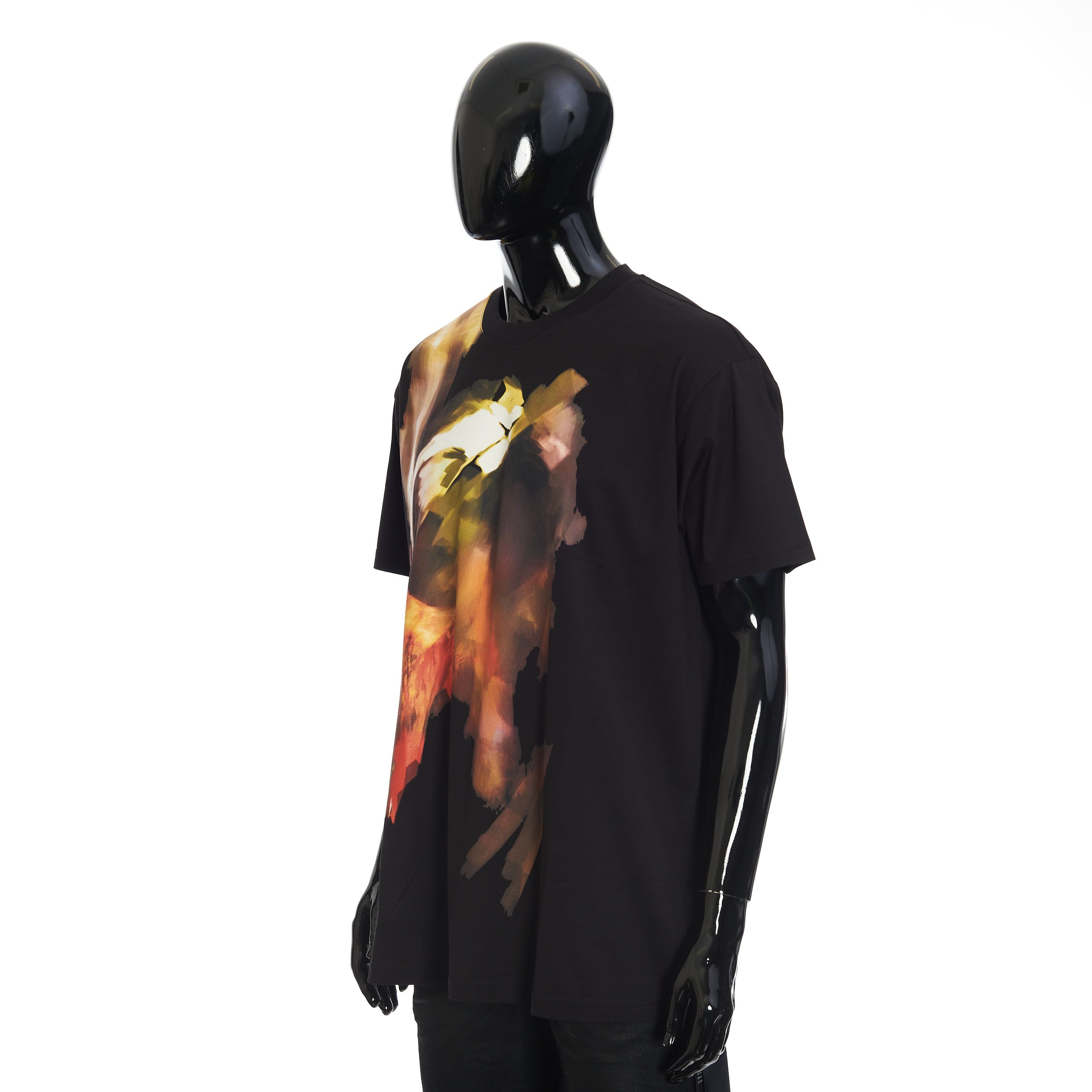 Givenchy Black Cotton Colombian Fit Abstract Paint Tshirt Size US S / EU 44-46 / 1 - 2 Thumbnail
