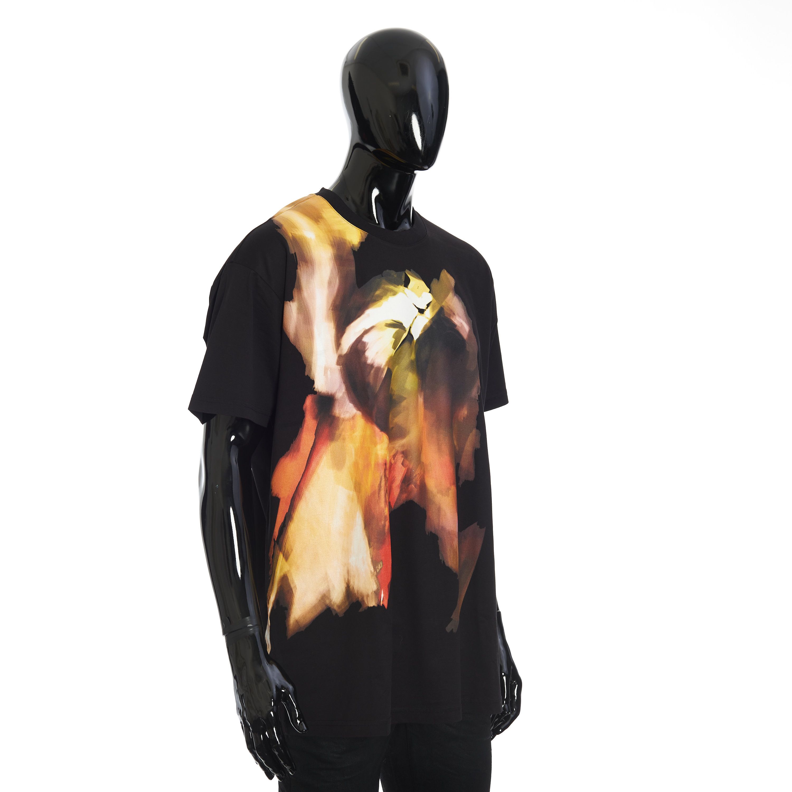 Givenchy Black Cotton Colombian Fit Abstract Paint Tshirt Size US S / EU 44-46 / 1 - 3 Thumbnail