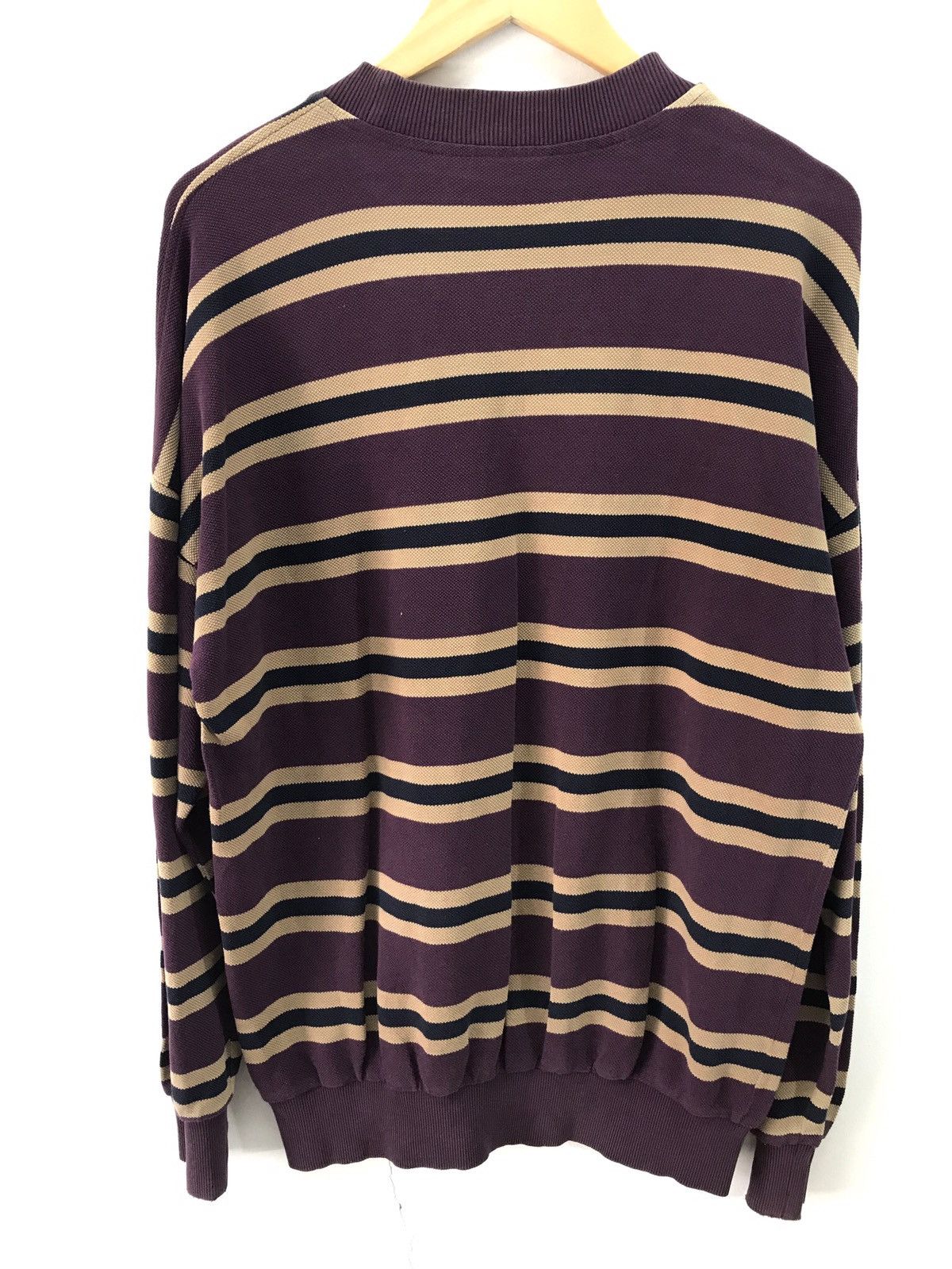 💥90s Lacoste Stripe Crewneck Pullover Sweatshirt