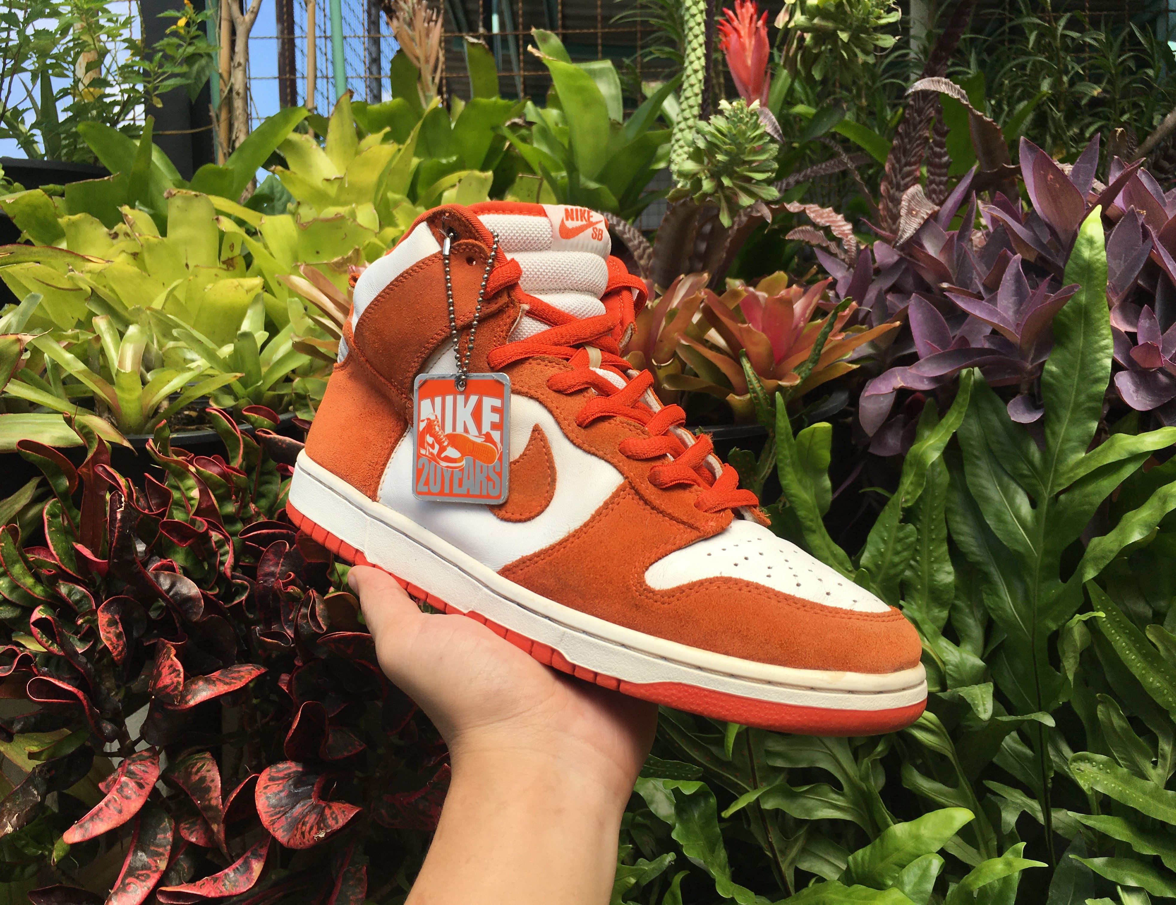 image of Nike Sb Dunk High Pro Syracuse 2005 Shoes in White/College Orange, Men's (Size 11)