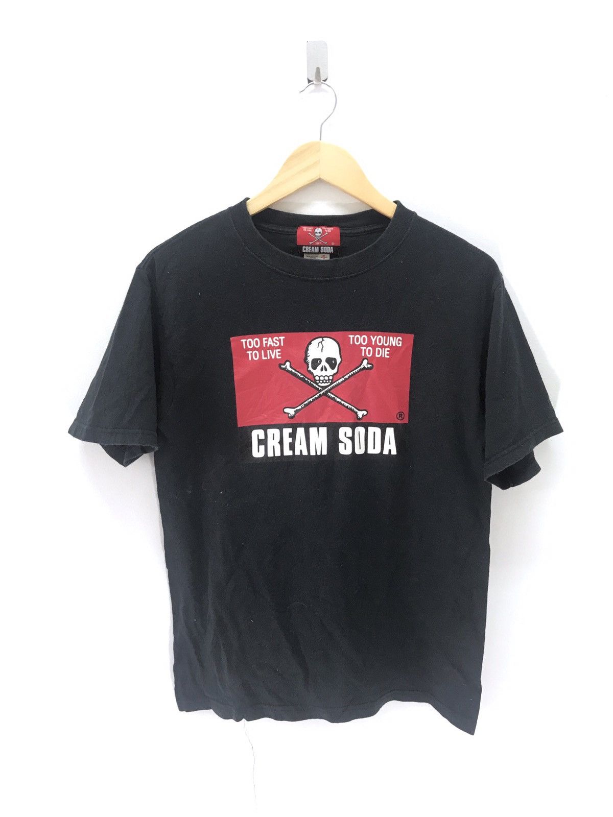 Japanese Brand × Seditionaries × Vintage 💥Vintage Cream Soda Skull Tee Size US S / EU 44-46 / 1 - 1 Thumbnail