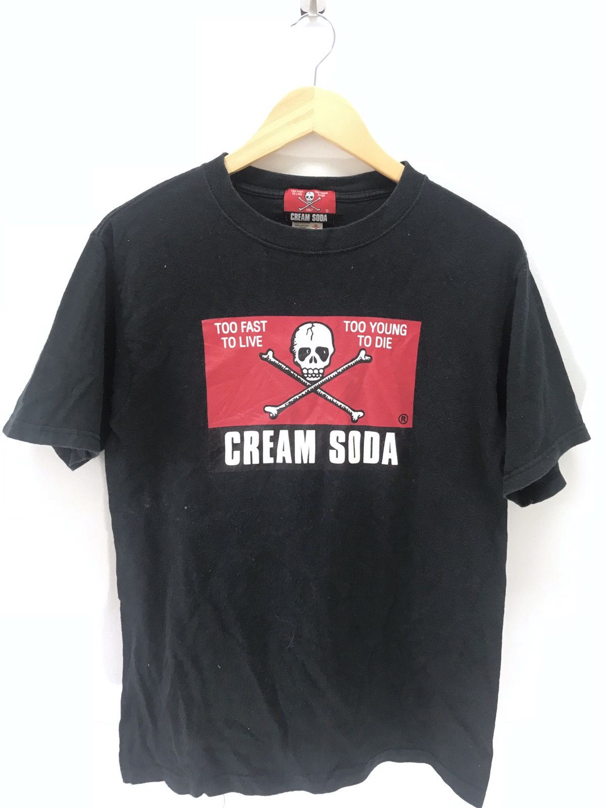 Japanese Brand × Seditionaries × Vintage 💥Vintage Cream Soda Skull Tee Size US S / EU 44-46 / 1 - 2 Thumbnail