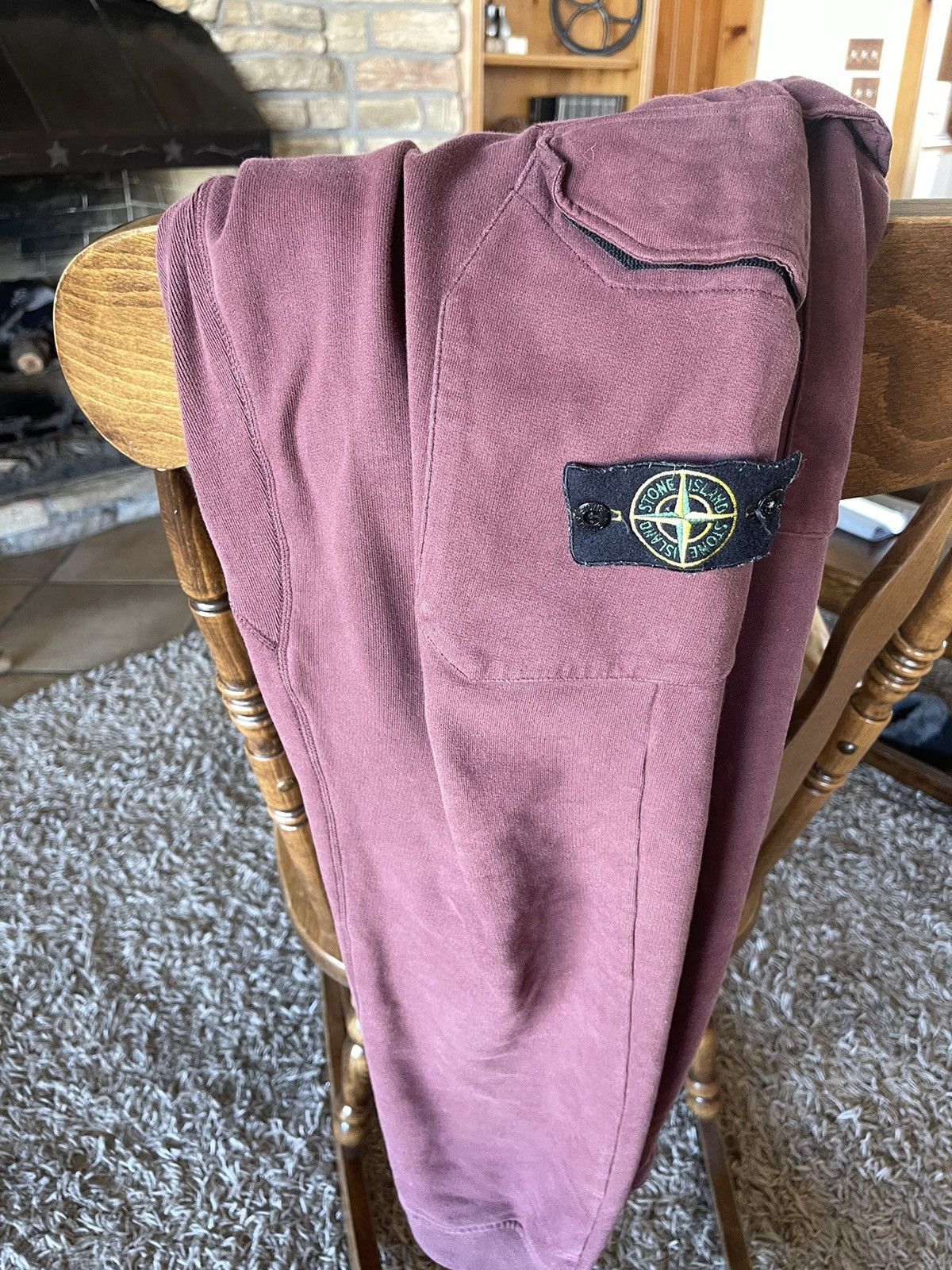 stone-island-stone-island-2019-burgundy-sweatpants-grailed
