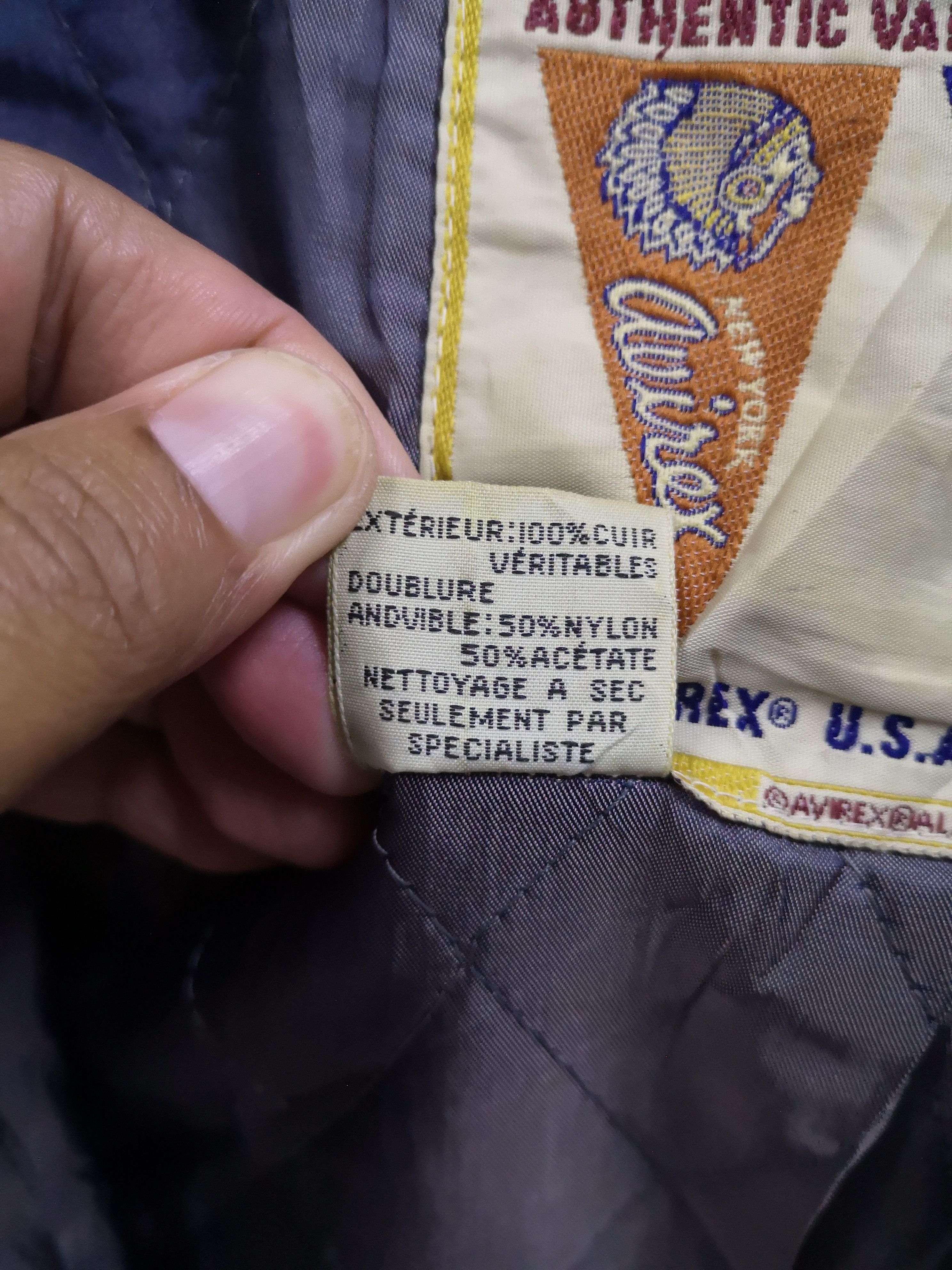 Avirex 🛩Rare Vtg Avirex Leather Bomber Indian Apache Tomahawk USA Size US M / EU 48-50 / 2 - 13 Thumbnail