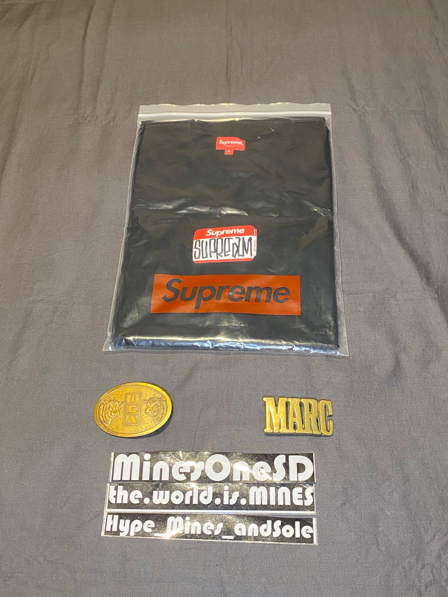 Supreme NWT Supreme Gonz Nametag S/S Tee - Black - XL Size US XL / EU 56 / 4 - 2 Thumbnail