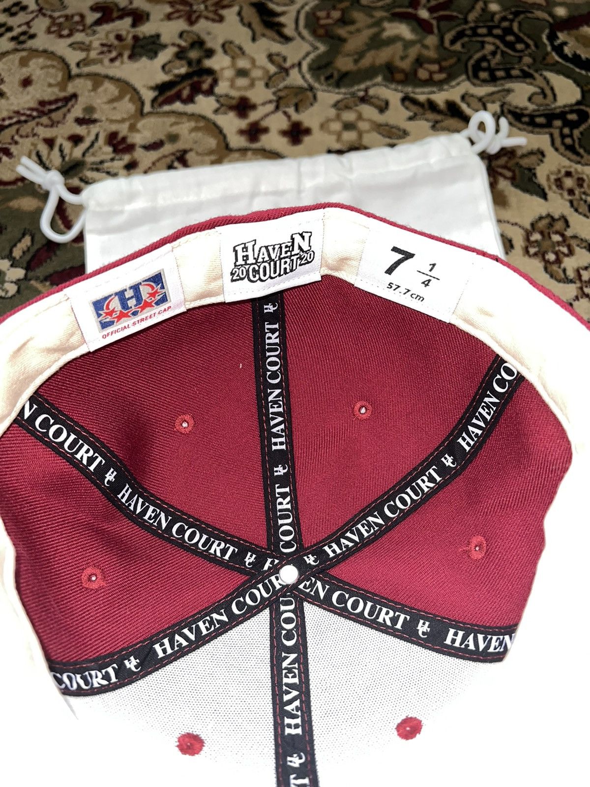 Haven Maroon HavenCourt Fitted Hat 7 1/4 Size ONE SIZE - 3 Thumbnail