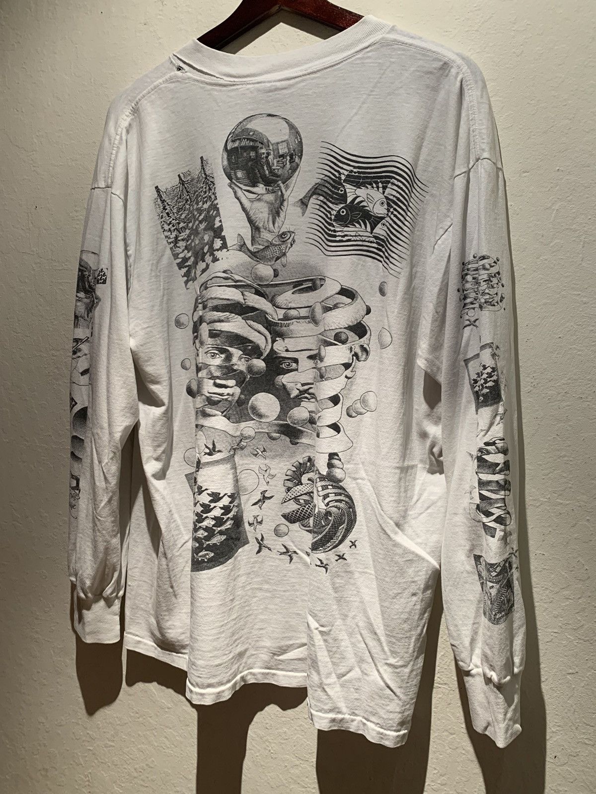 Vintage *RARE* Vintage 91 MC Escher All-Over Print Long Sleeve Shirt Size US L / EU 52-54 / 3 - 2 Thumbnail