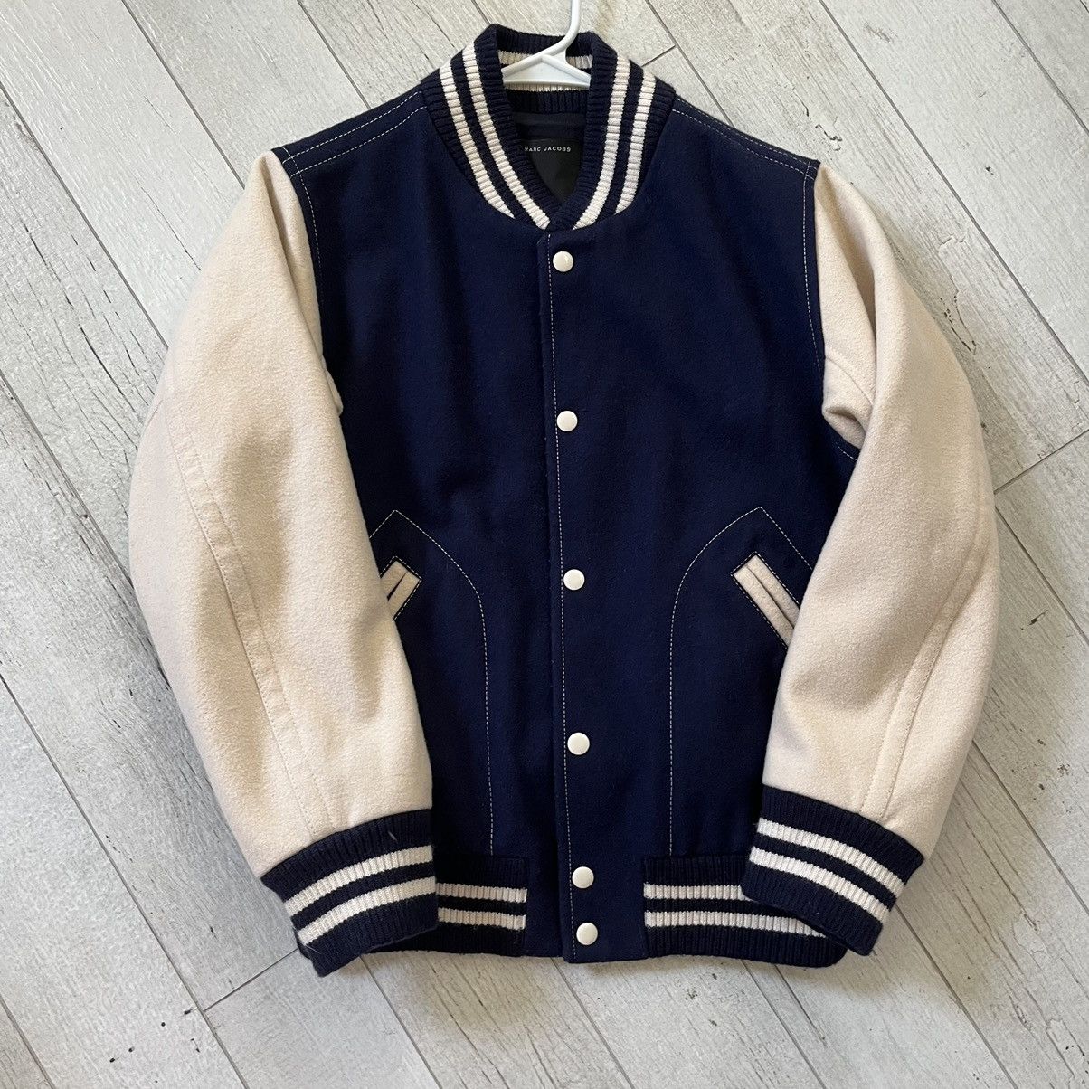 image of Marc Jacobs Varsity/bomber Jacket “Rainbow” in Blue, Men's (Size Medium)