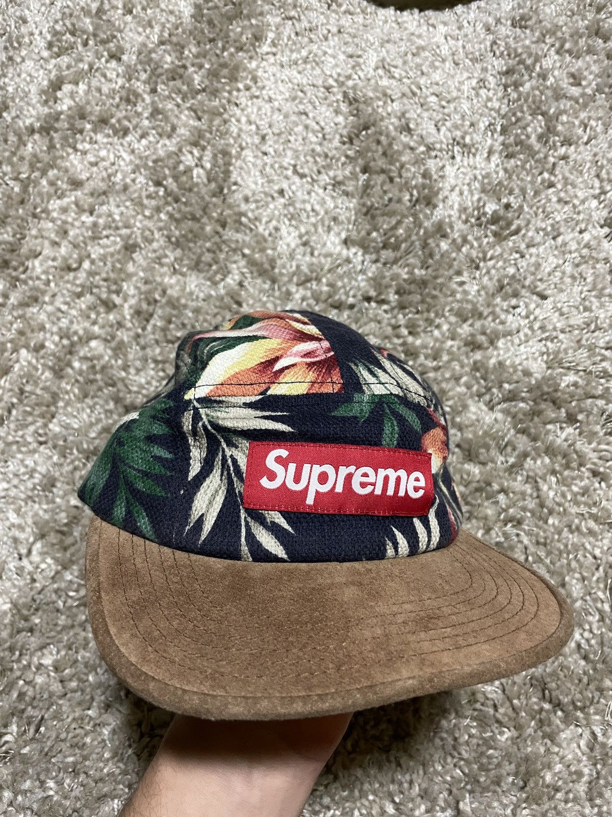 Supreme Punched Denim Camp Cap 'Black' | Men's Size Onesize