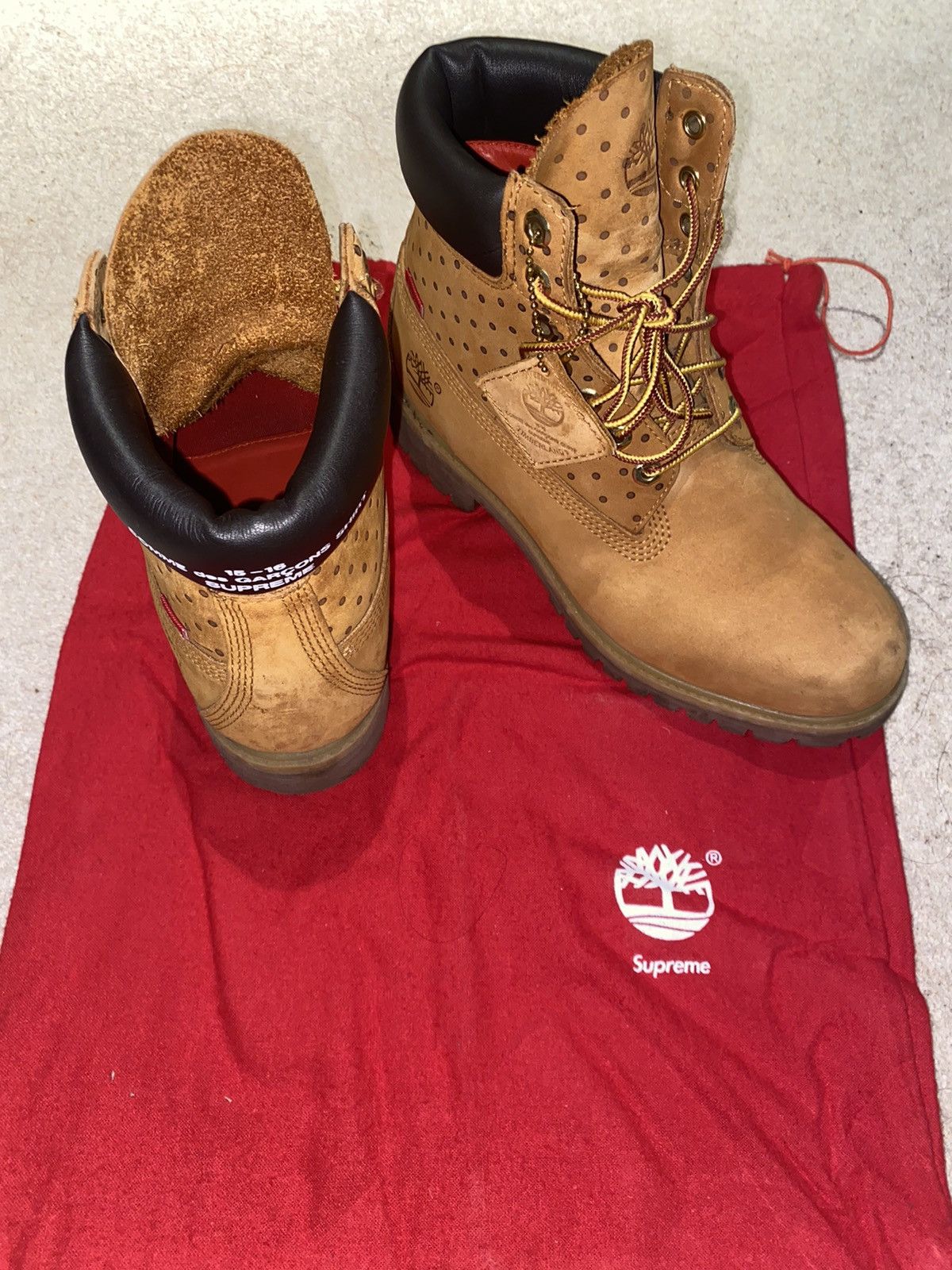 Comme des Garcons Supreme Timberland Supreme x CDG x Timberland polka dot Grailed