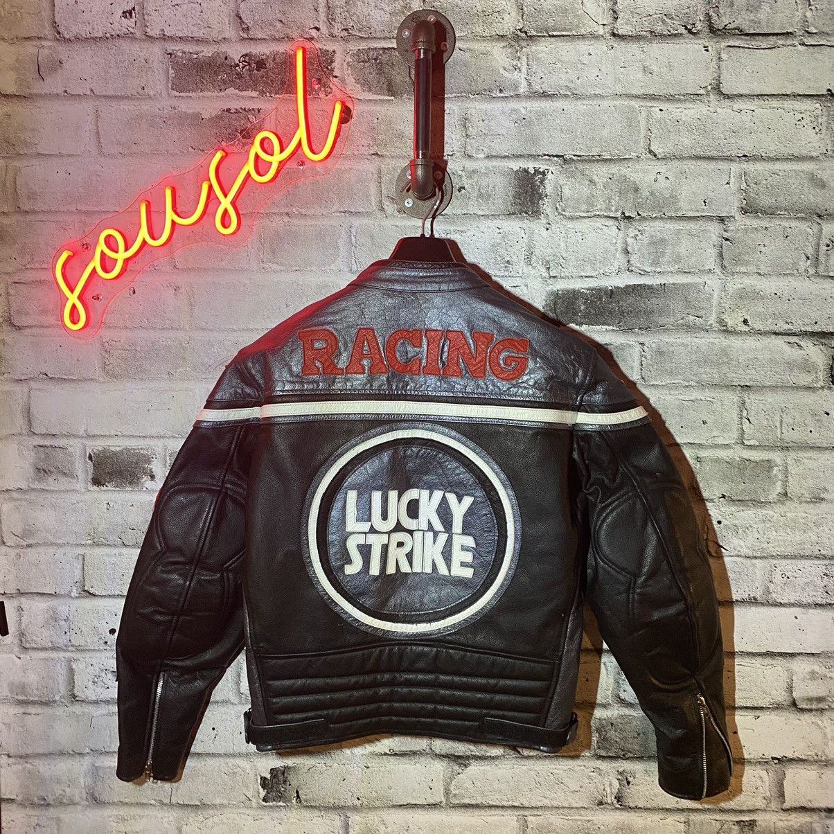 Vintage Vintage Lucky Strike Racing motorcycle leather jacket Size US S / EU 44-46 / 1 - 2 Thumbnail