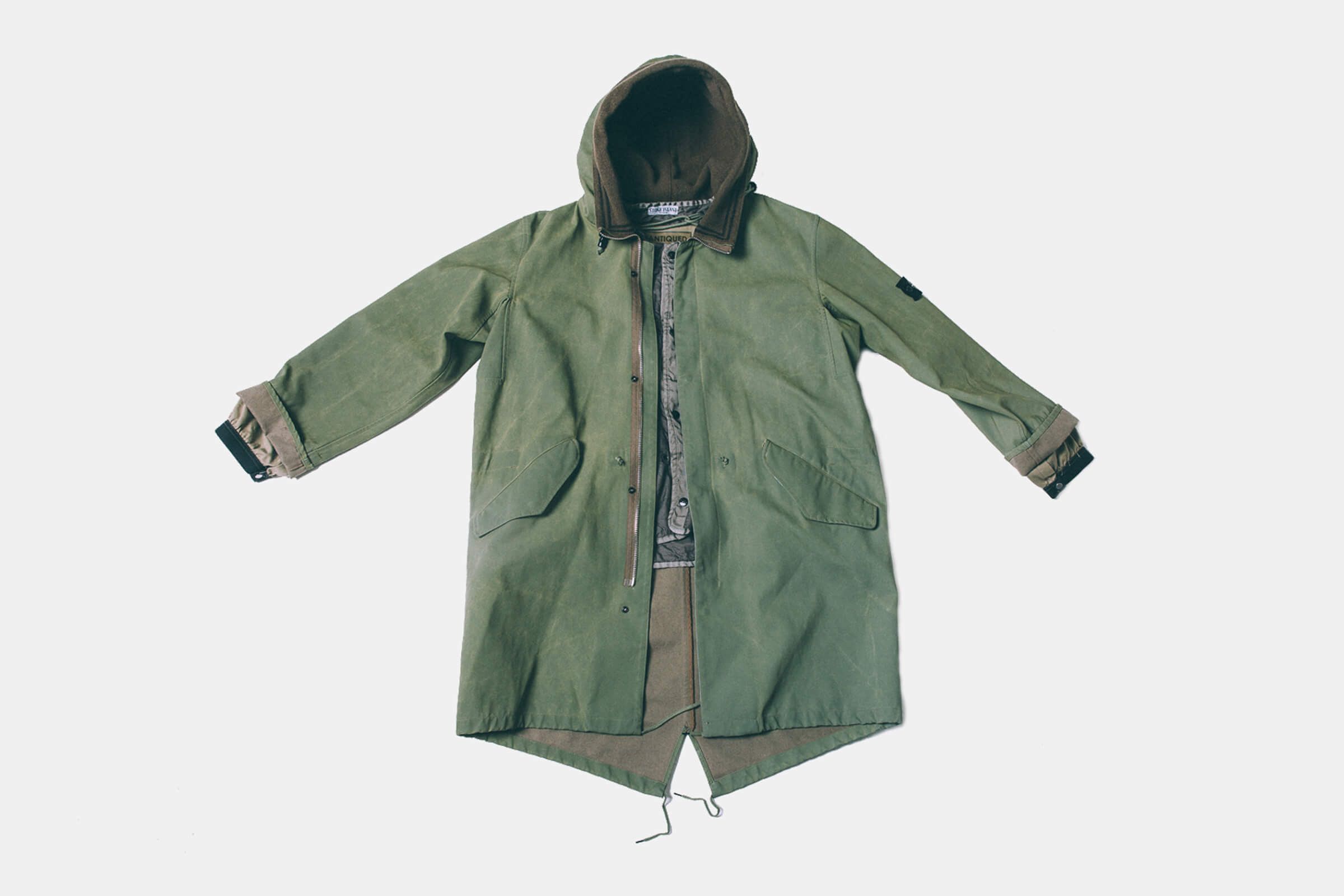 Antique Reflective Fishtail Parka