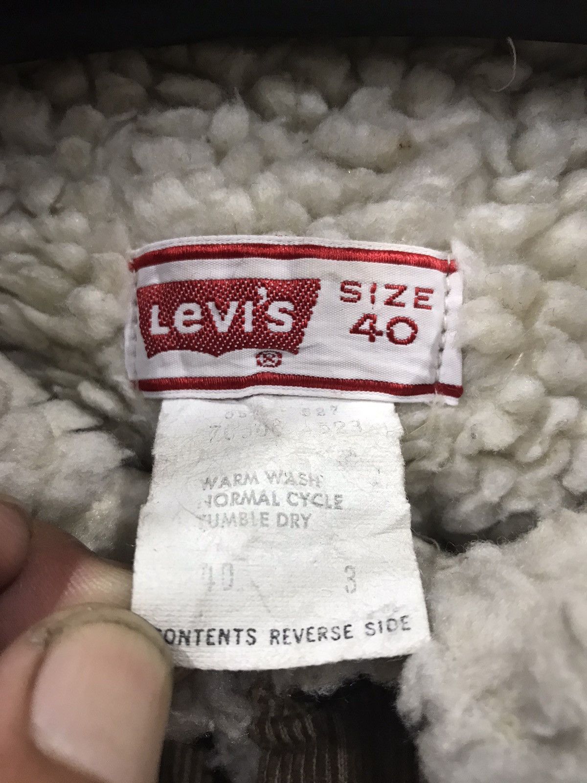 Levi's Vintage 70s Levis Trucker Curduroy Sherpa Lined Jacket Size US M / EU 48-50 / 2 - 13 Thumbnail