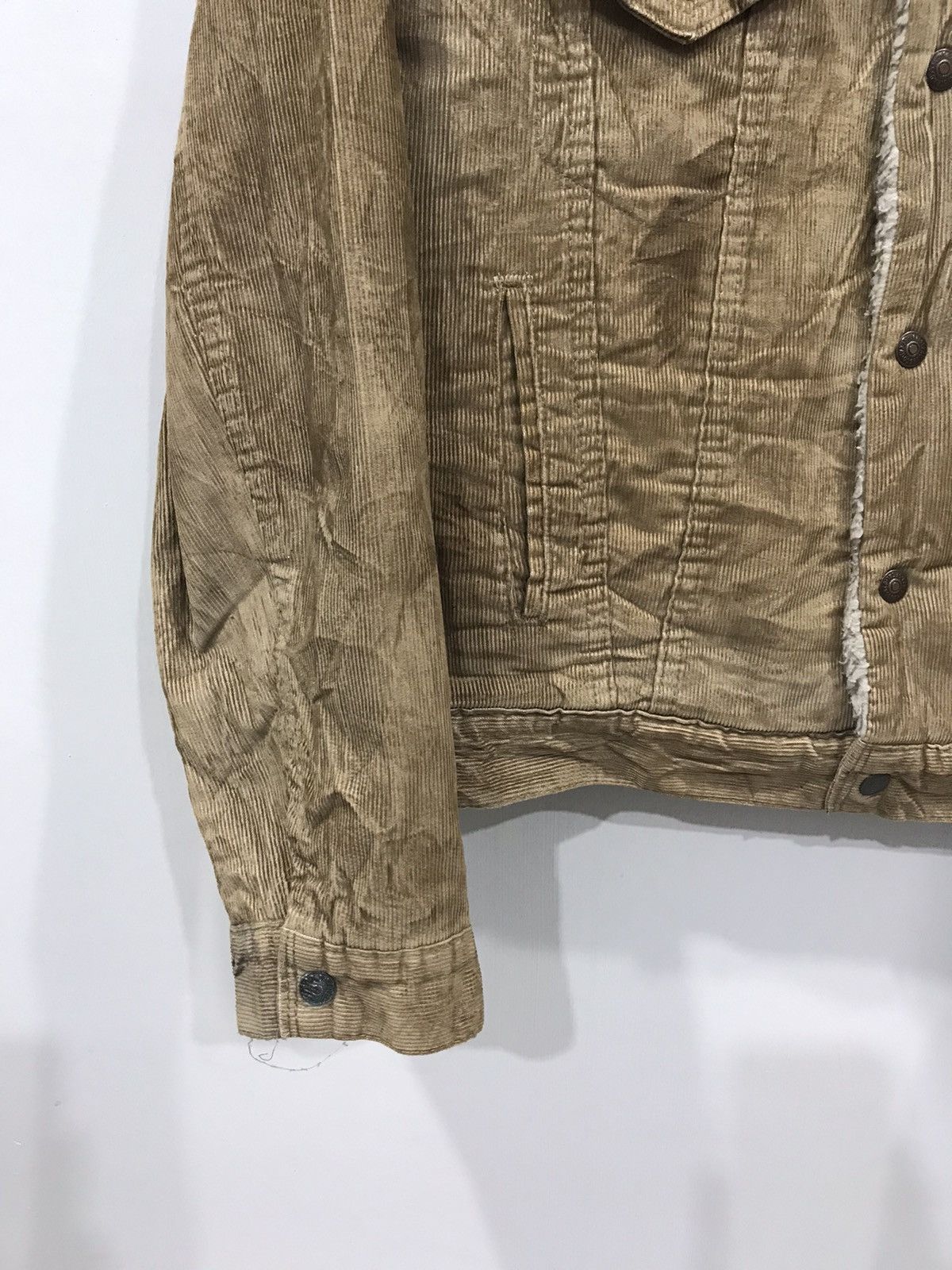 Levi's Vintage 70s Levis Trucker Curduroy Sherpa Lined Jacket Size US M / EU 48-50 / 2 - 8 Thumbnail