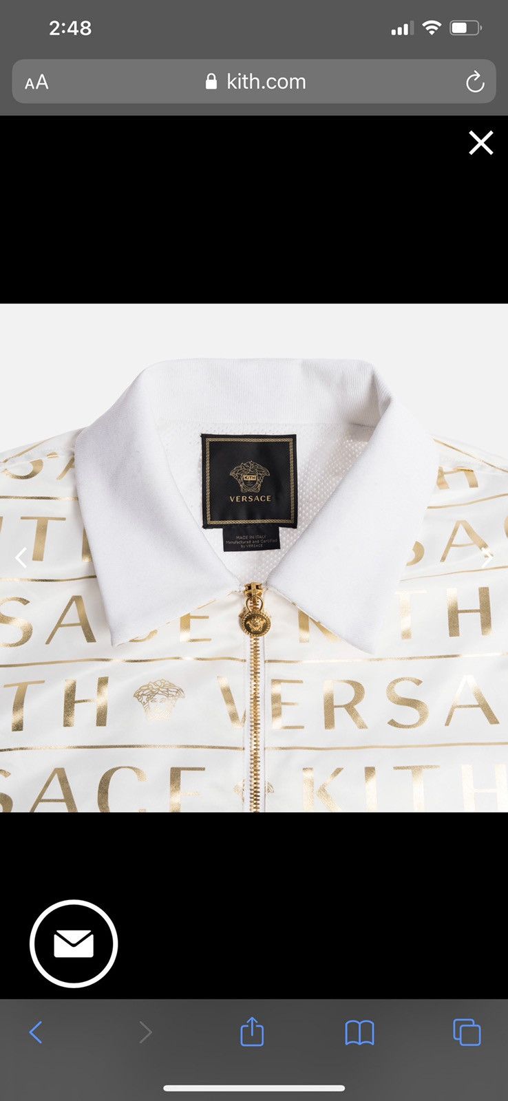 Kith x versace quarter best sale zip pullover