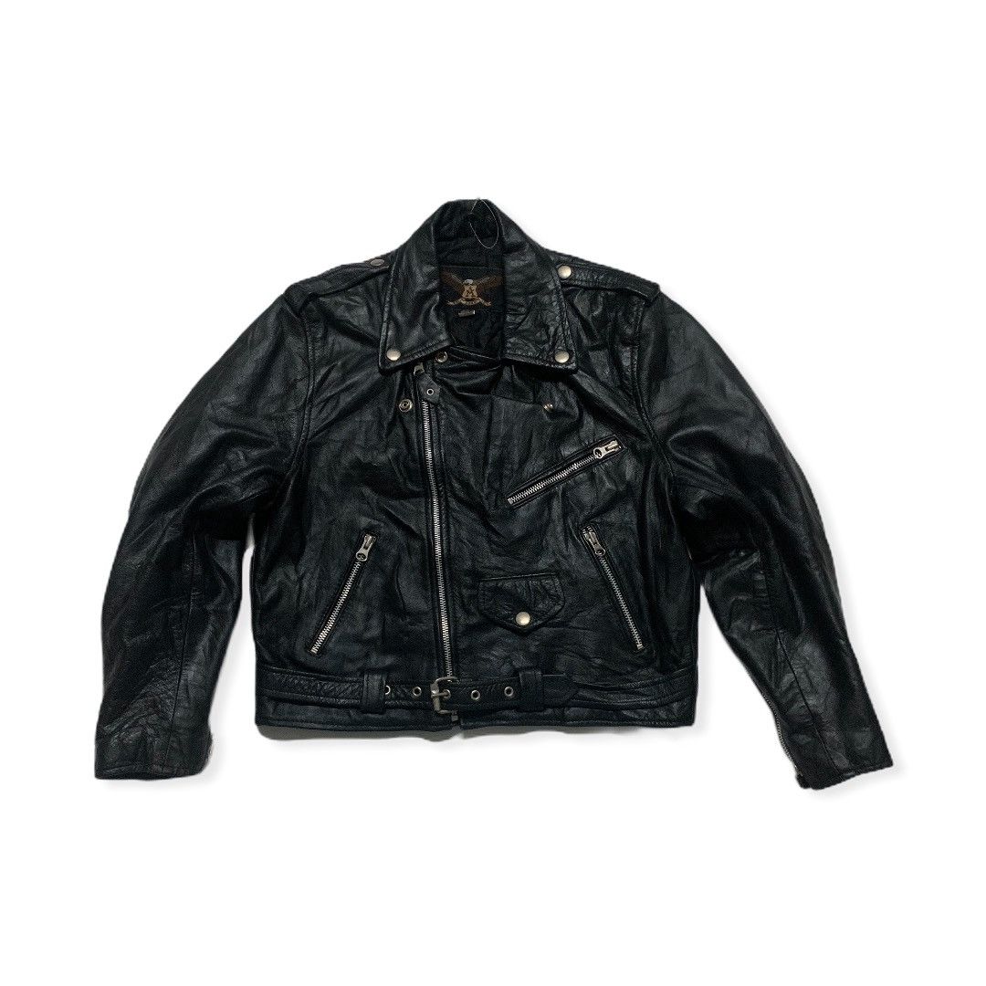 Biker Denim Ashy Biker Leather Cowhide Jacket | Grailed