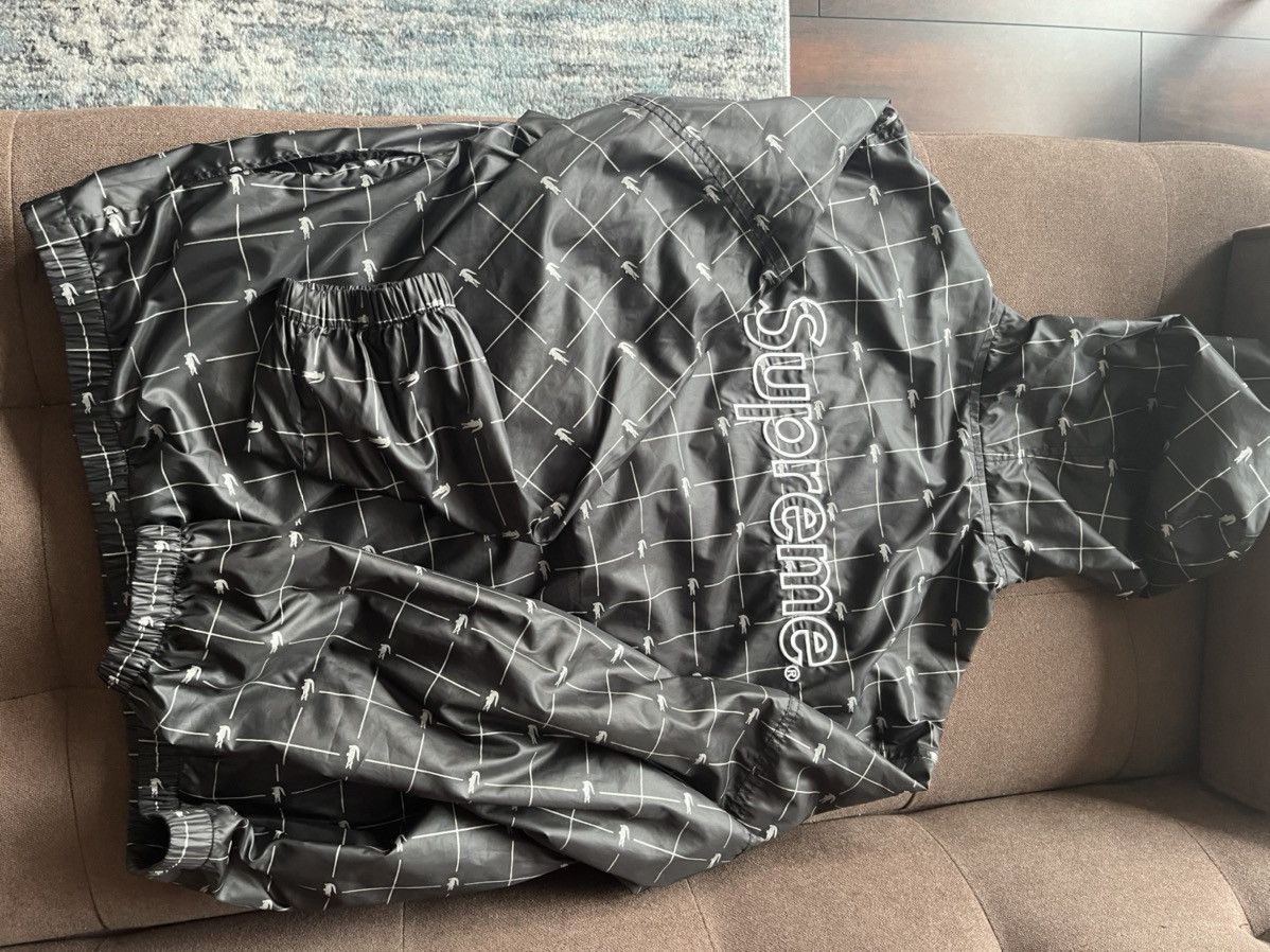 Lacoste × Supreme Lacoste Supreme Nylon Anorak Black Mens Sz