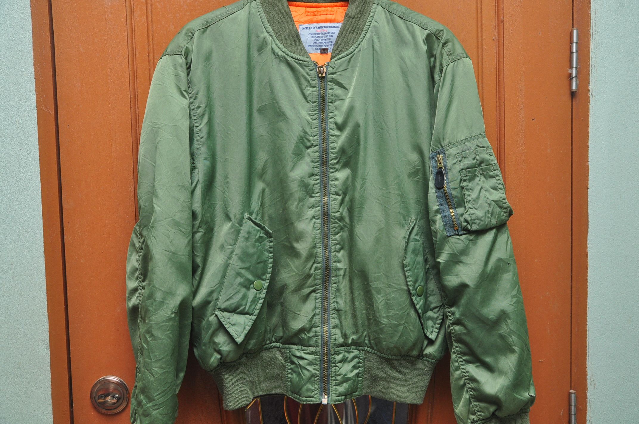 Japanese Brand × Vintage Vintage Flight Jacket Japanese Travis Scott Fashion Style Size US L / EU 52-54 / 3 - 3 Thumbnail