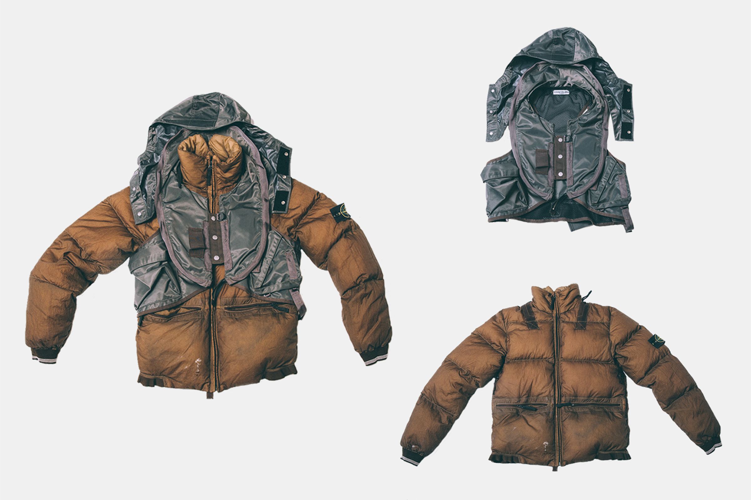 Opaque Nylon Tela 30GR Down Jacket w/ Diagonal Cover