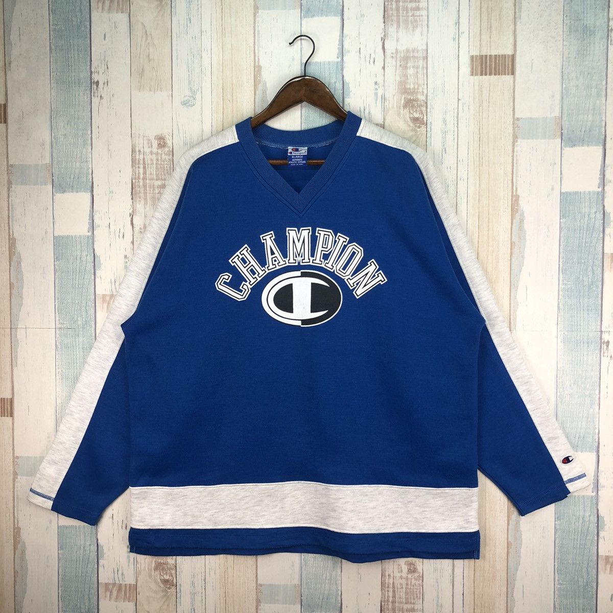 Champion × Vintage Vintage Champion Big Logo Sweatshirt Size US XL / EU 56 / 4 - 1 Thumbnail