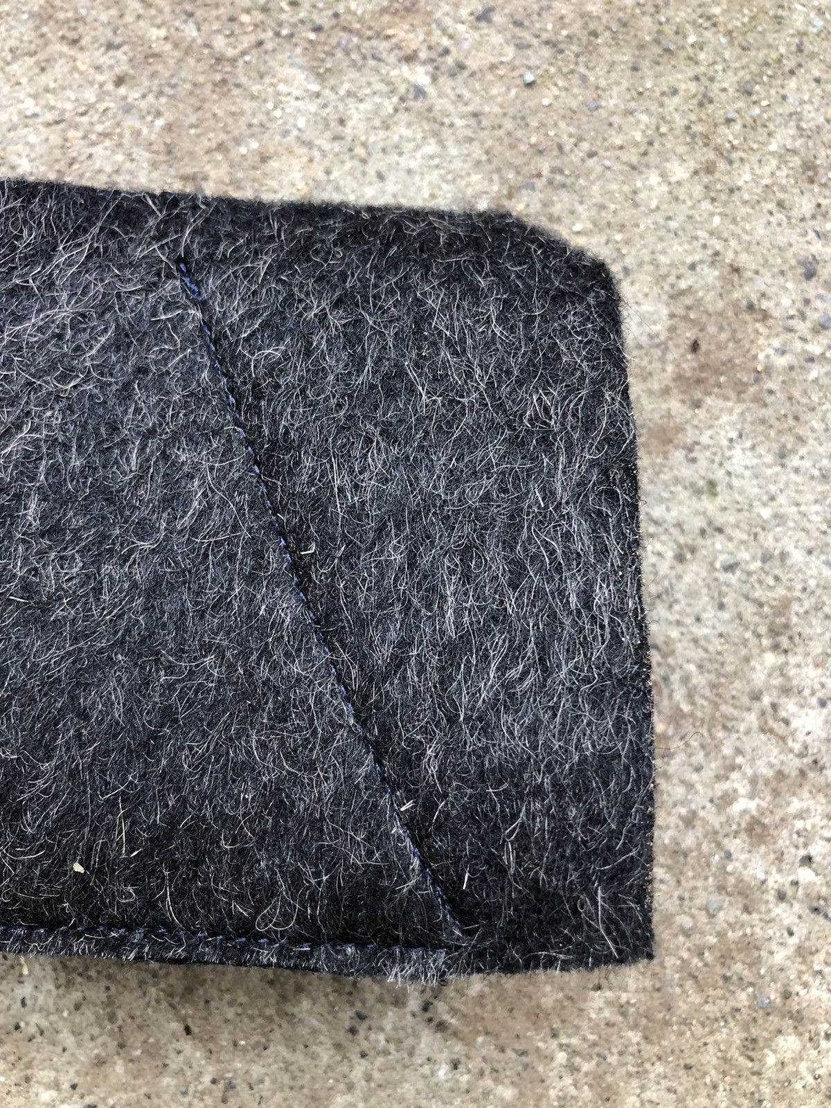 Handmade × Vintage Custom mohair wool contrast stitch wallet fur Size ONE SIZE - 8 Thumbnail
