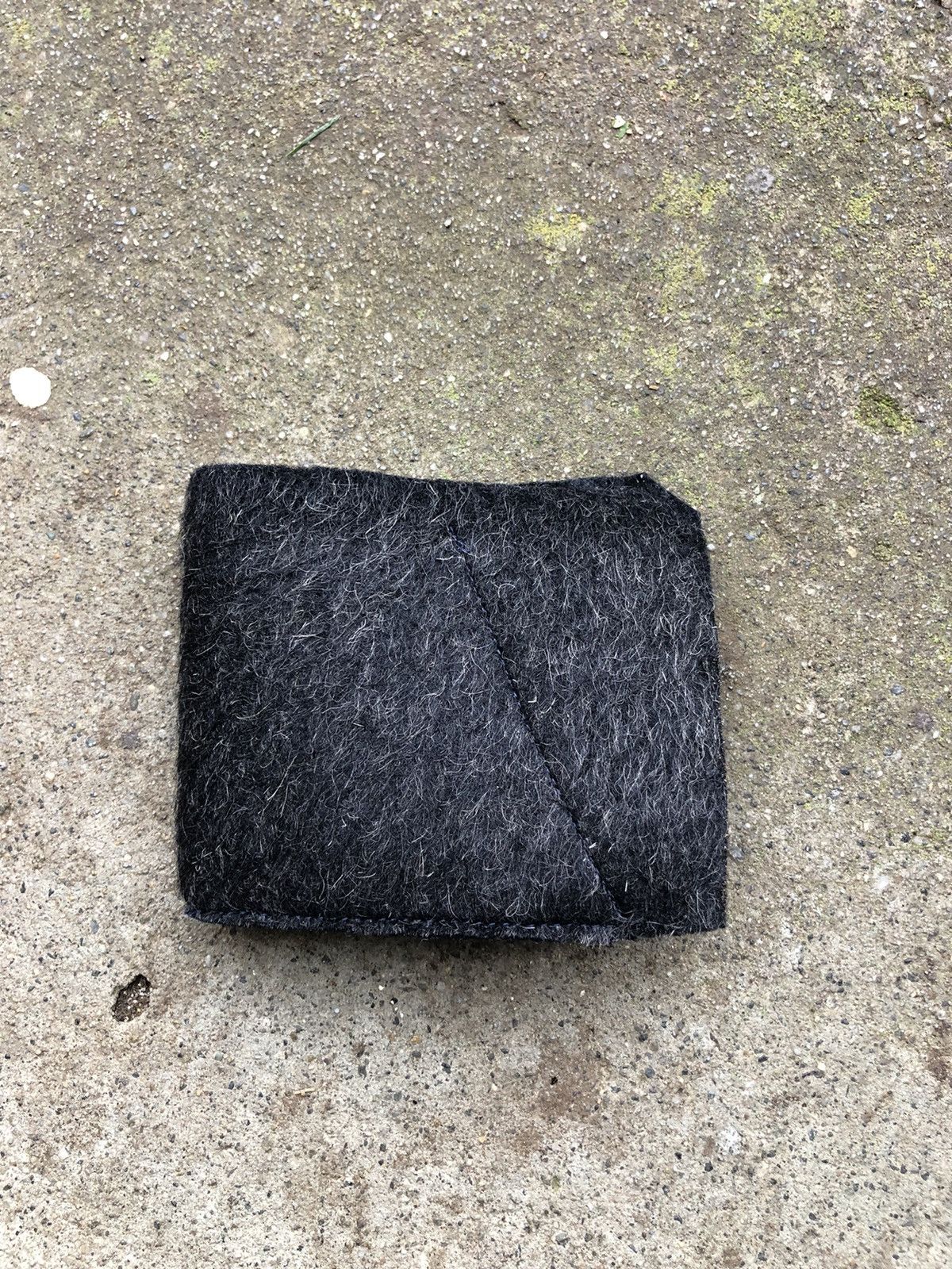 Handmade × Vintage Custom mohair wool contrast stitch wallet fur Size ONE SIZE - 1 Thumbnail