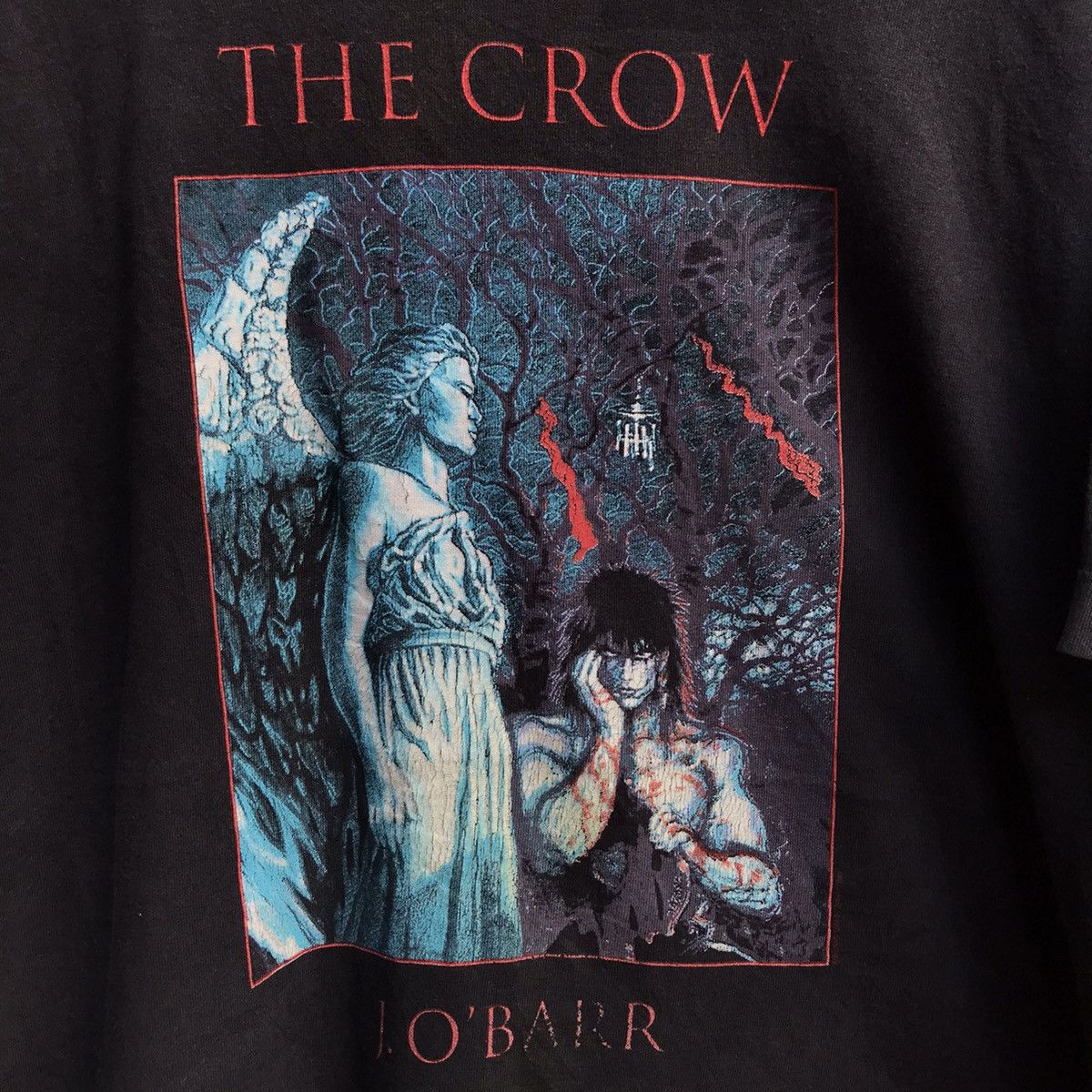 Vintage Vintage 90s THE CROW horror tee movie brandon lee Size US XL / EU 56 / 4 - 4 Thumbnail
