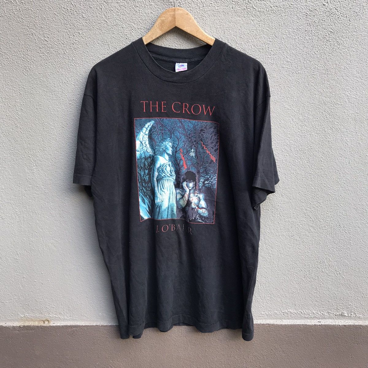 image of 90's The Crow Horror Tee Movie in Black, Men's (Size XL)