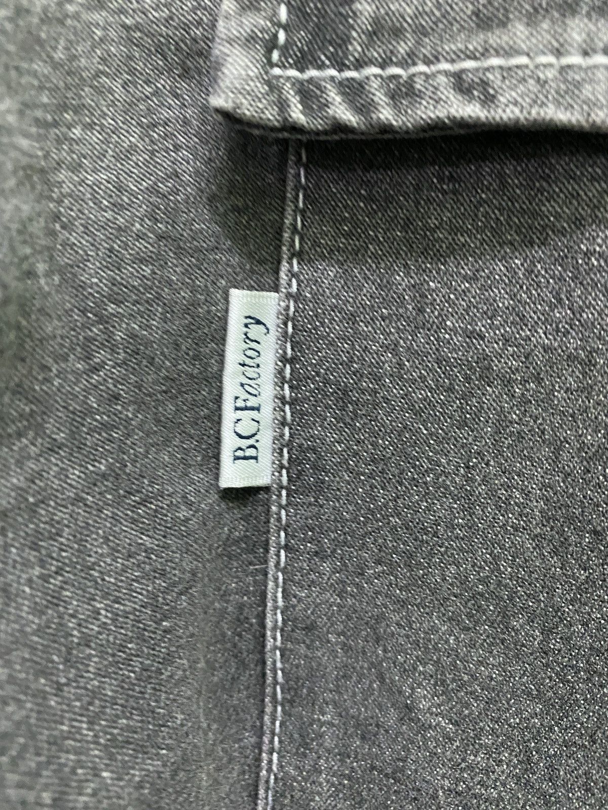 Japanese Brand Japan Made BC Factory Black Faded Multipocket Cargo Denim Size US 31 - 12 Thumbnail