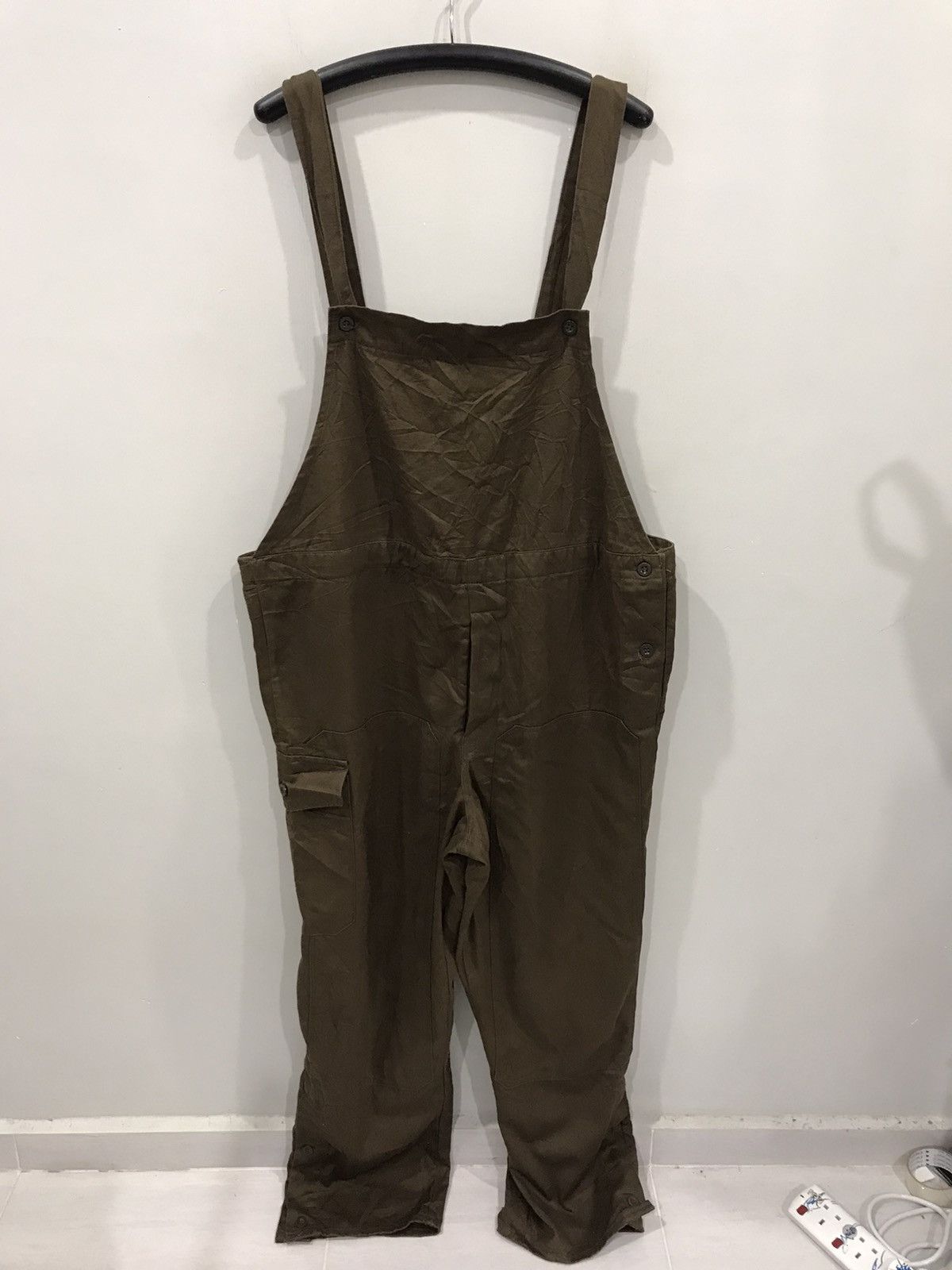 Vintage For W43-45🔥Vintage War Issue Double Knee Half Cargo Overall Size US 44 / EU 60 - 1 Thumbnail