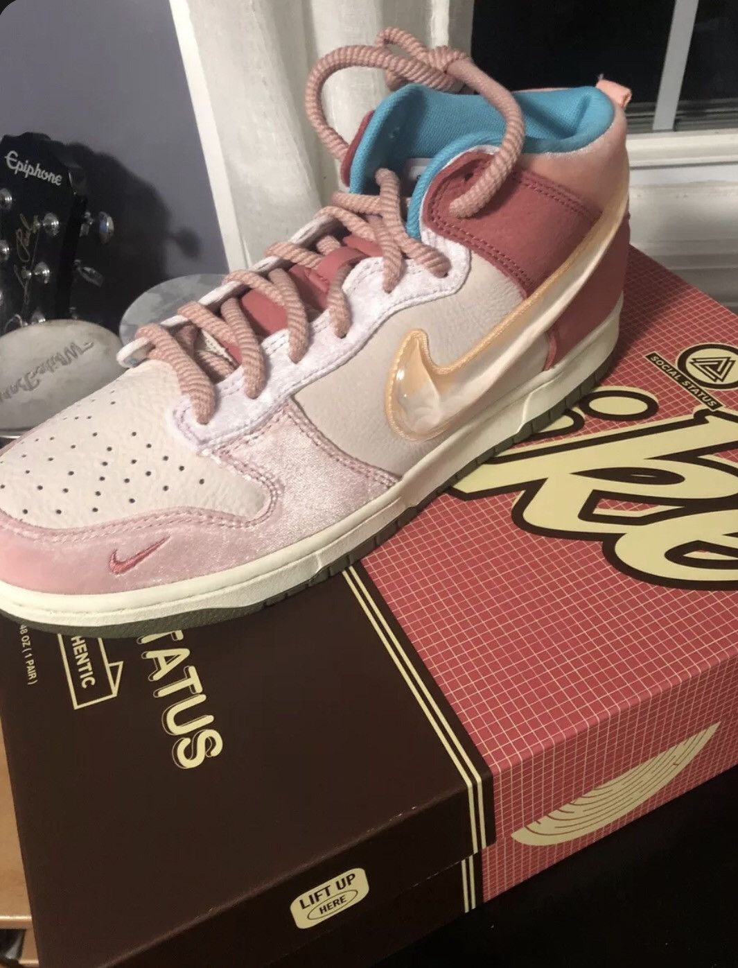 Nike Dunk Mid x Social Status Strawberry Milk