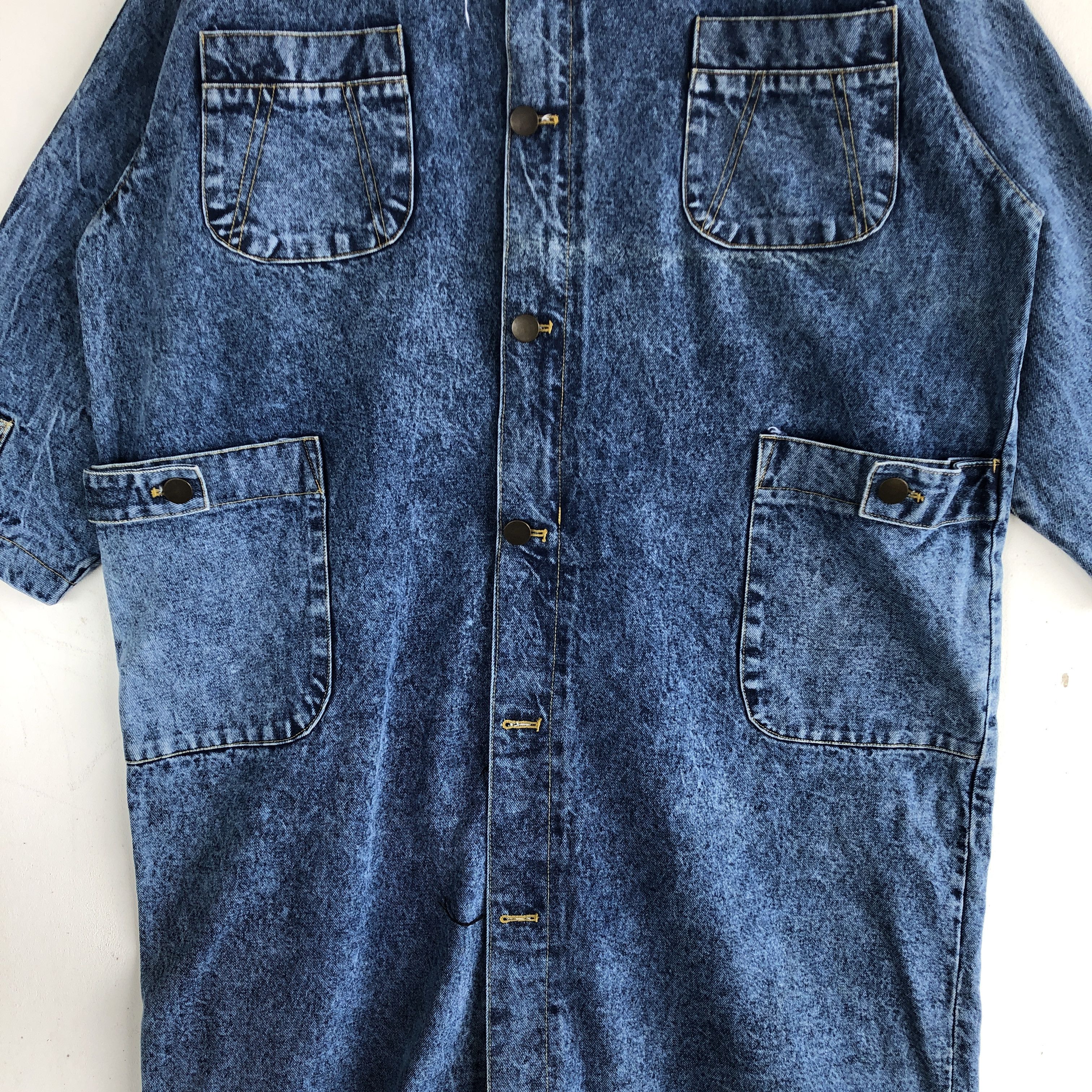 Japanese Brand × Vintage MUW Co Jeans Jacket Trench Jeans Jacket Worker Jacket Size US XL / EU 56 / 4 - 6 Thumbnail