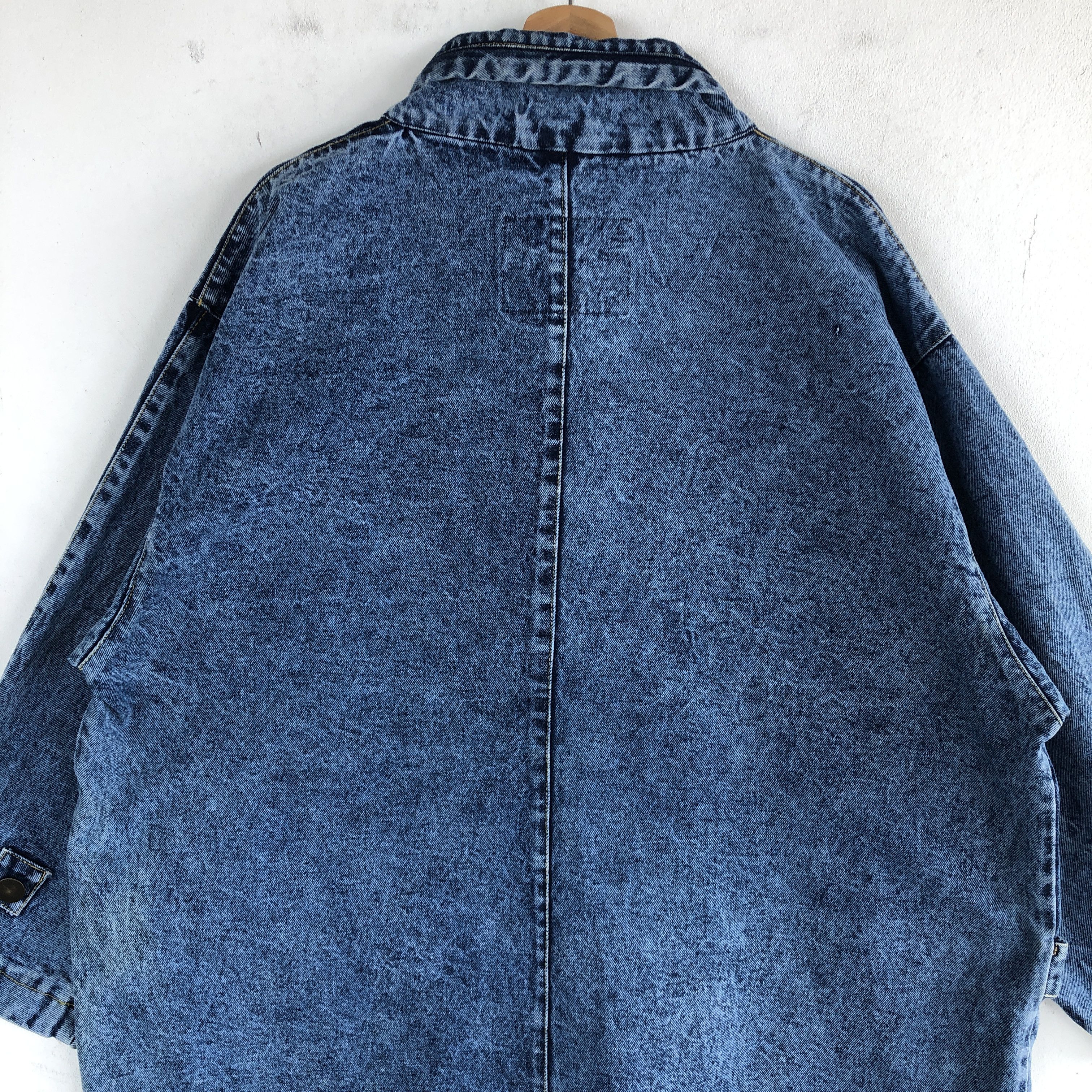 Japanese Brand × Vintage MUW Co Jeans Jacket Trench Jeans Jacket Worker Jacket Size US XL / EU 56 / 4 - 3 Thumbnail