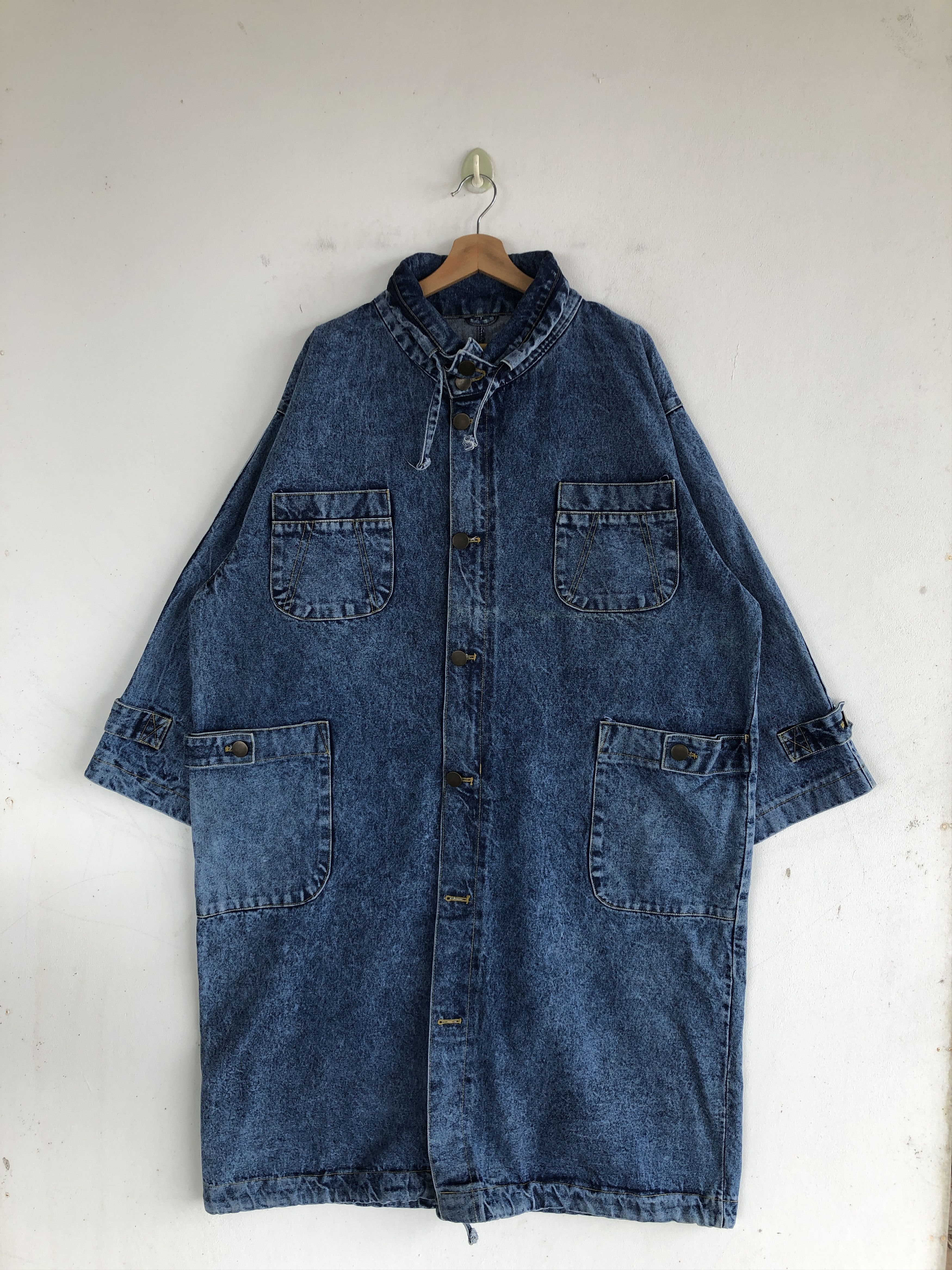 Japanese Brand × Vintage MUW Co Jeans Jacket Trench Jeans Jacket Worker Jacket Size US XL / EU 56 / 4 - 1 Thumbnail