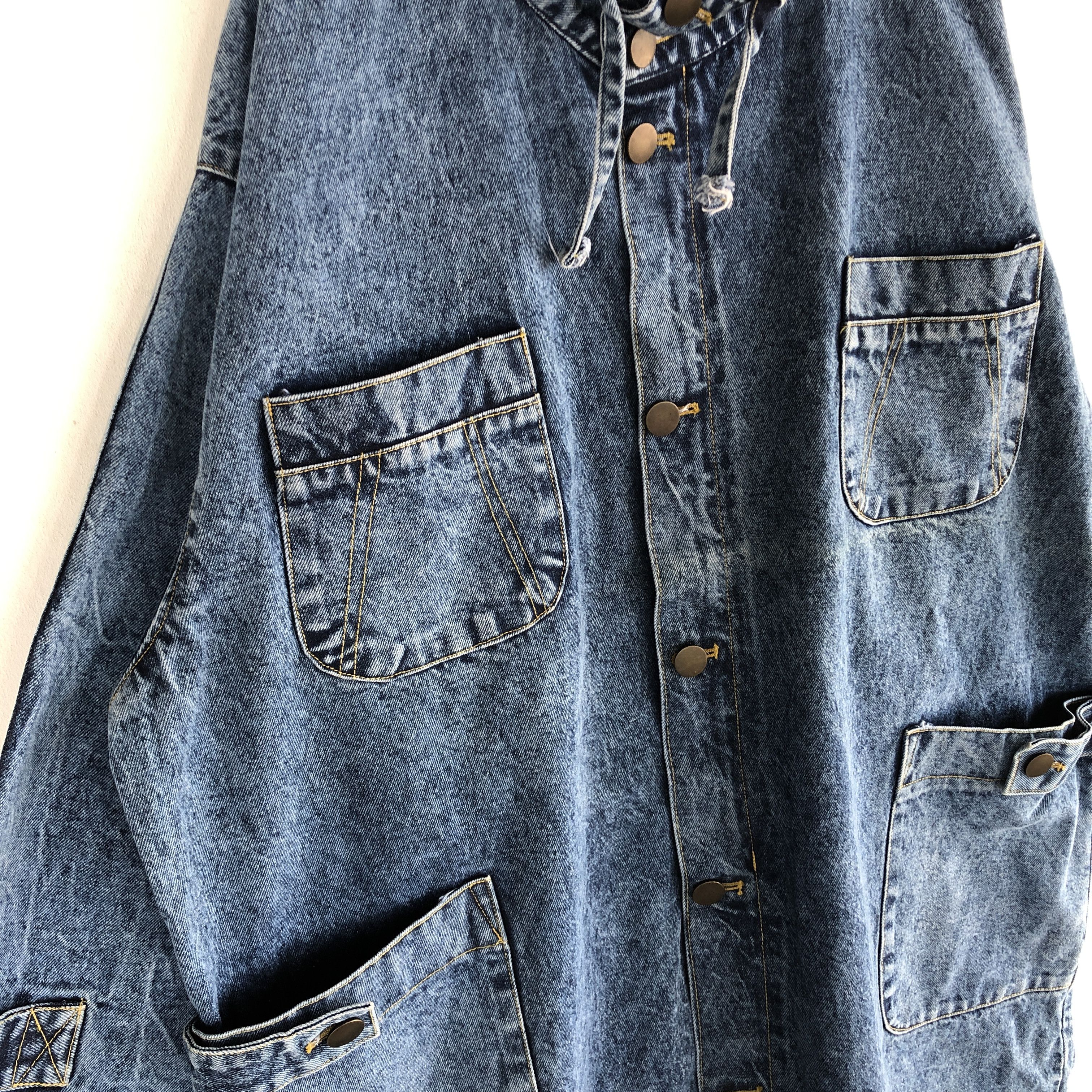 Japanese Brand × Vintage MUW Co Jeans Jacket Trench Jeans Jacket Worker Jacket Size US XL / EU 56 / 4 - 9 Thumbnail