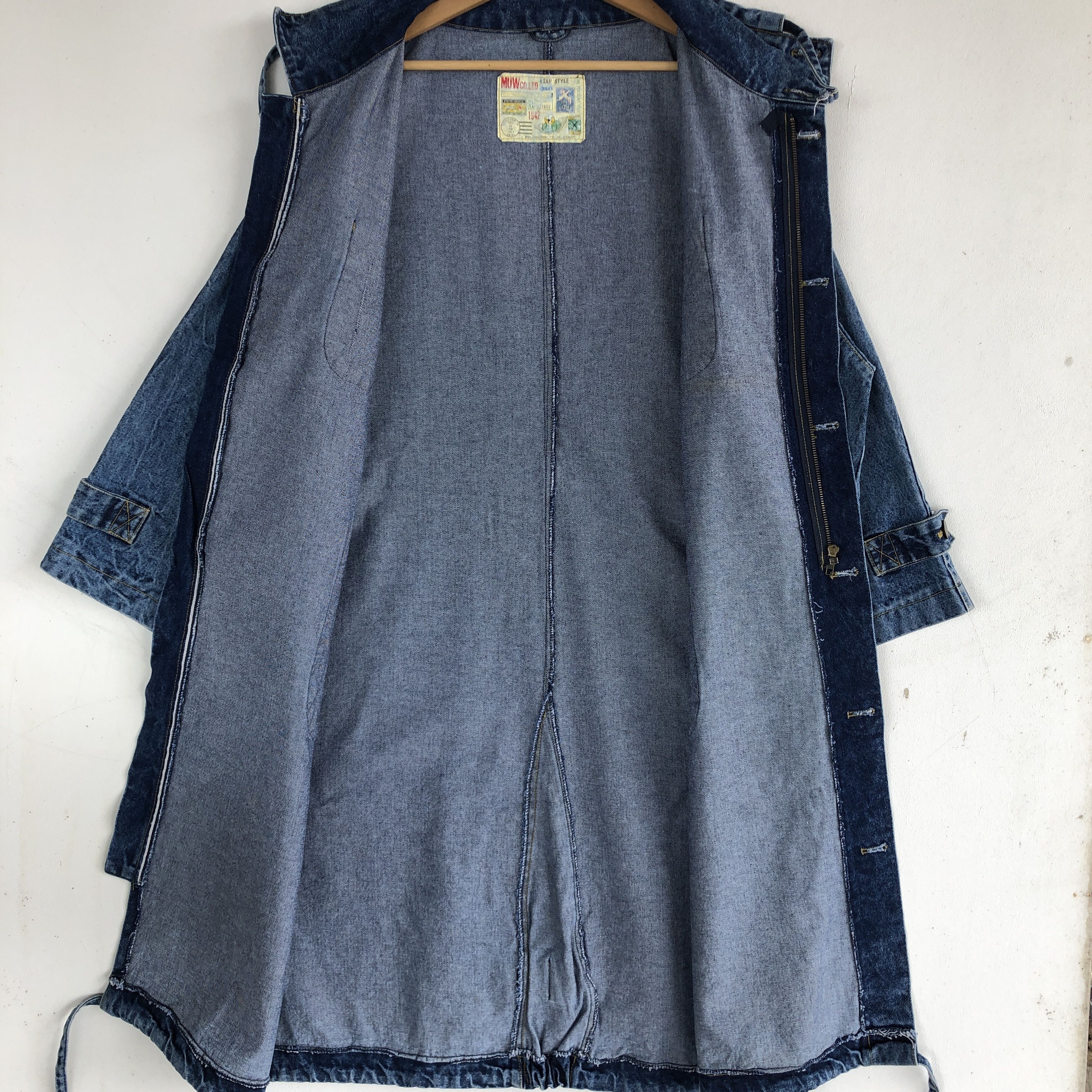 Japanese Brand × Vintage MUW Co Jeans Jacket Trench Jeans Jacket Worker Jacket Size US XL / EU 56 / 4 - 15 Thumbnail
